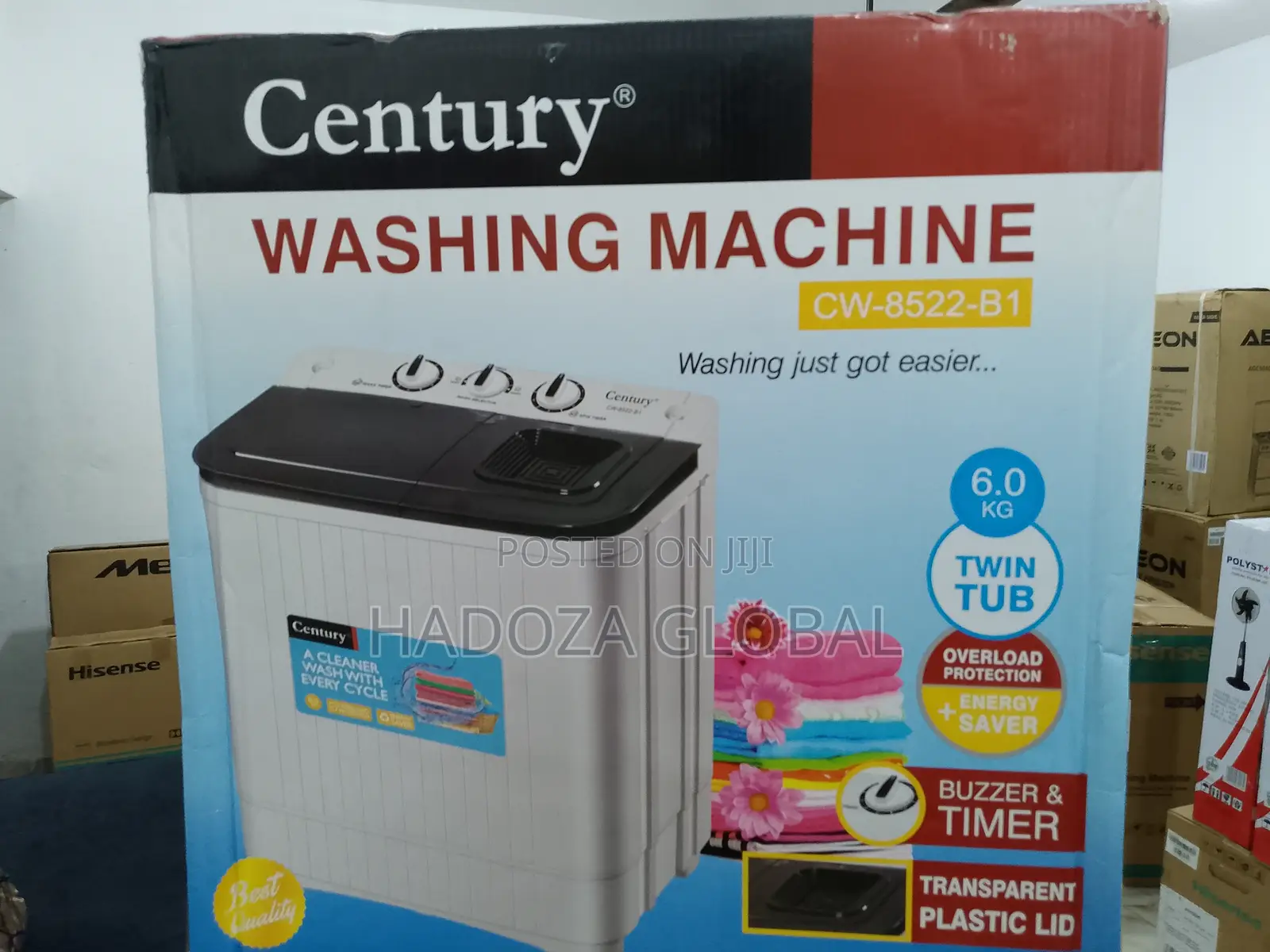 Twin Tub With Spin Dryer-Cw8522bi