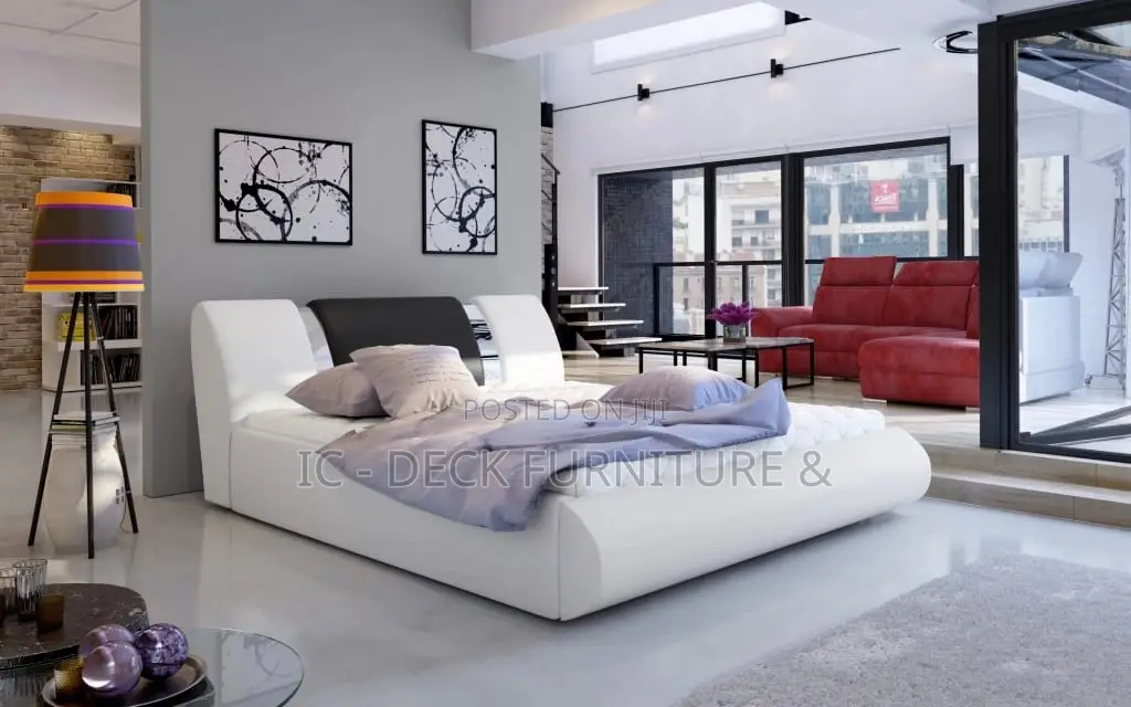 Bdf39 Flavio 6x6ft Upholstered Bed Frame, No Bed Sides