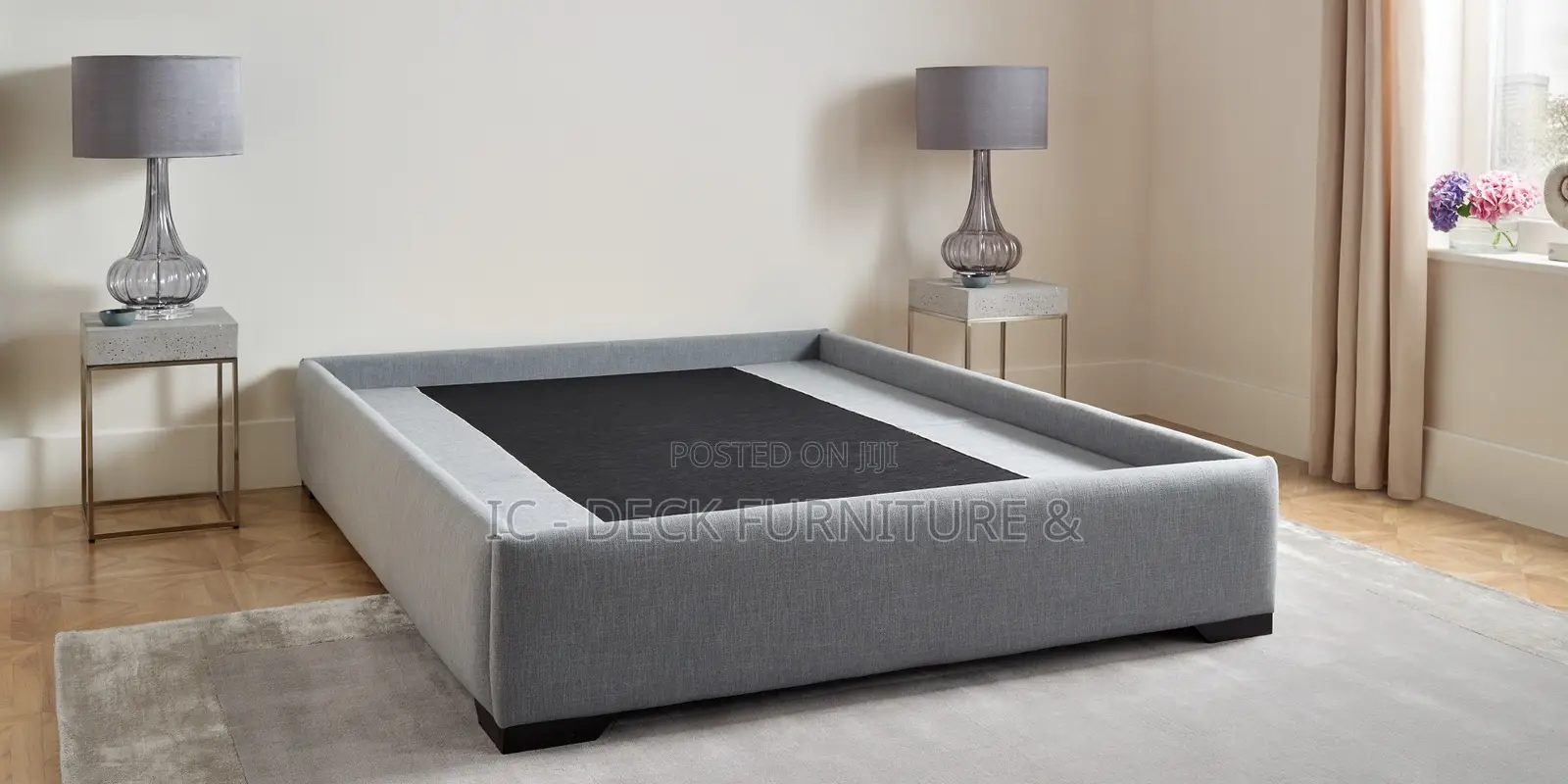 Bdf43 Deep Platform 4.5x6ft Padded Bed Frame, No Bed Sides