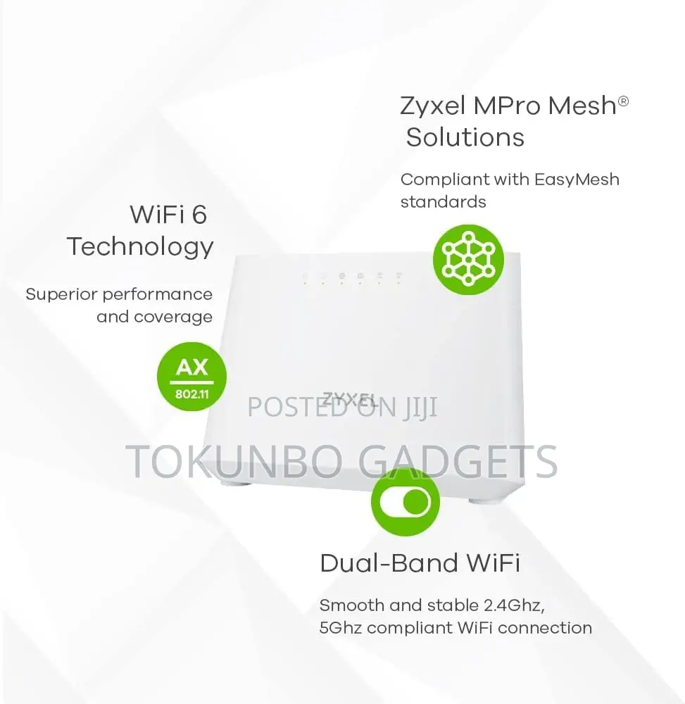 ZYXEL DX3301-T0 WLAN Gigabit Ethernet IAD [Wifi 6 (802.11ax)