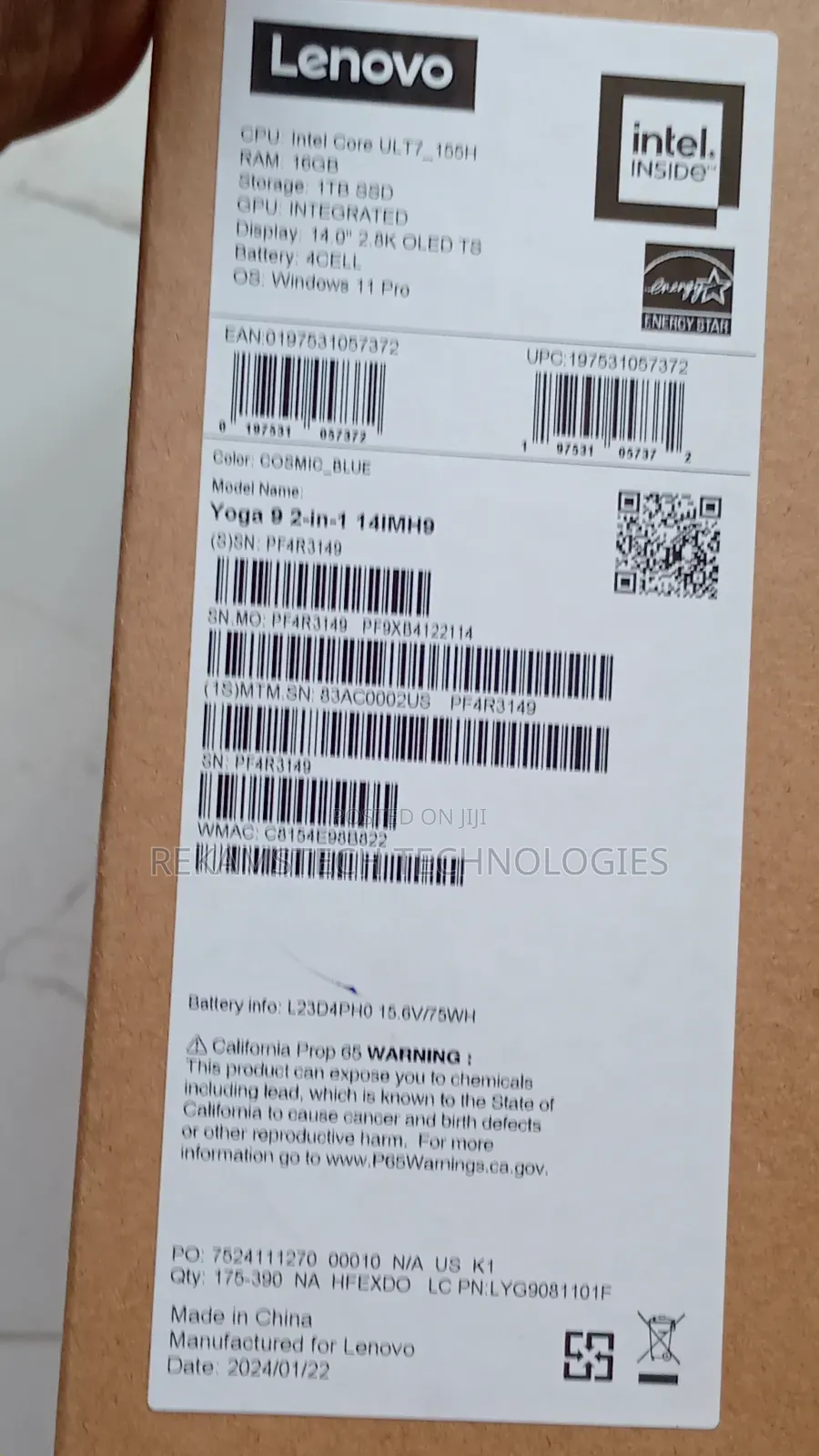 New Laptop Lenovo Yoga 910 16GB Intel Core I7 SSD 1T