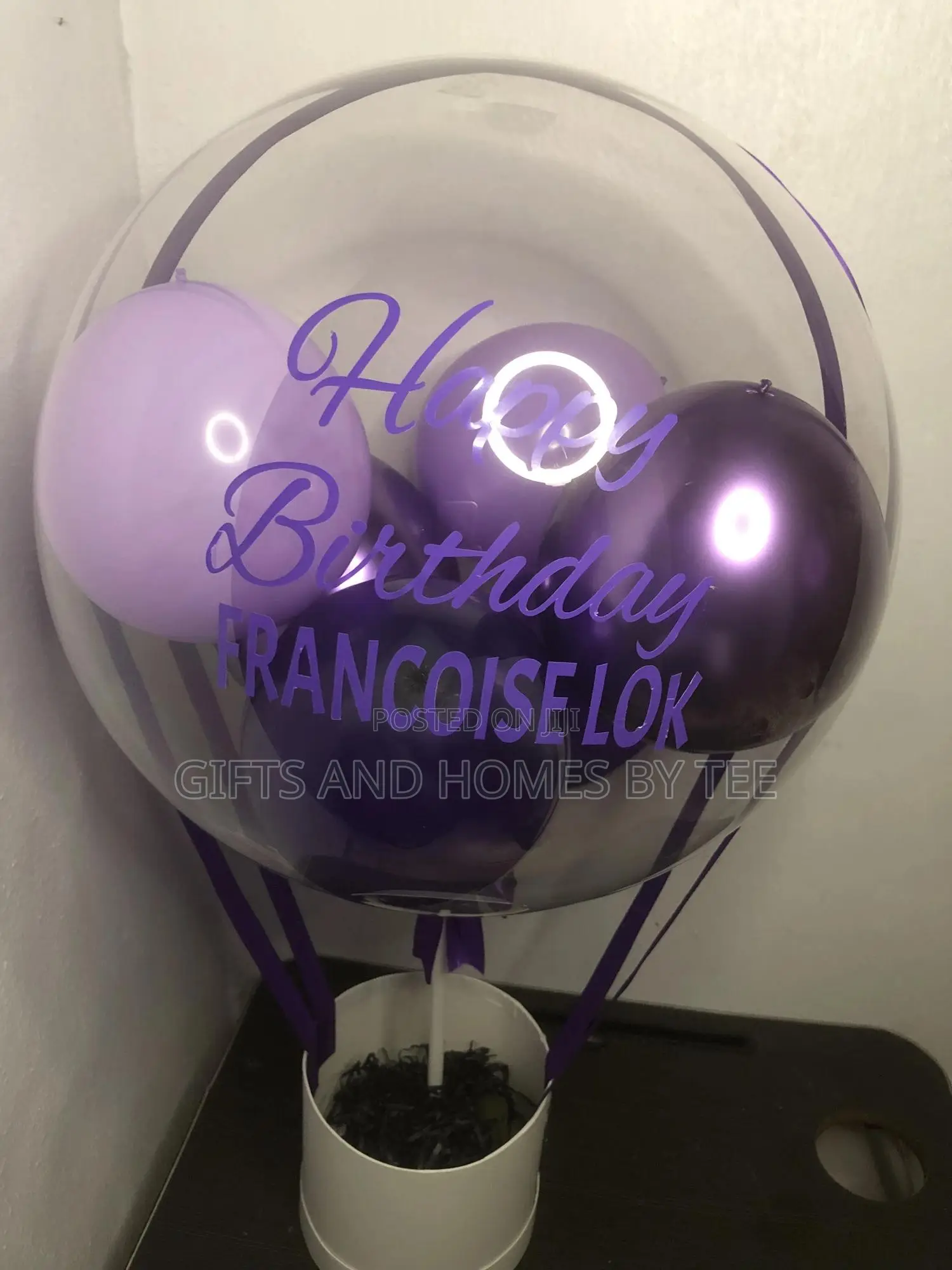 Purple Themed Empty Balloon Box