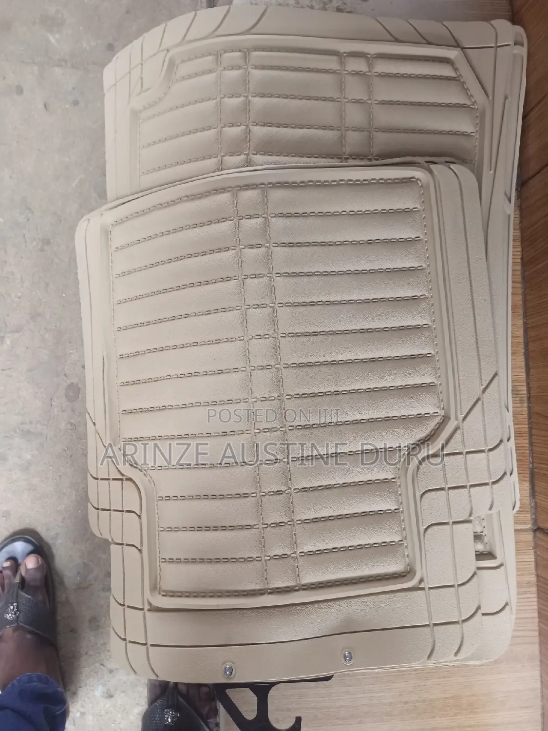 3D CREAM COLOR Floor Mats Protection Waterproof Dustproof
