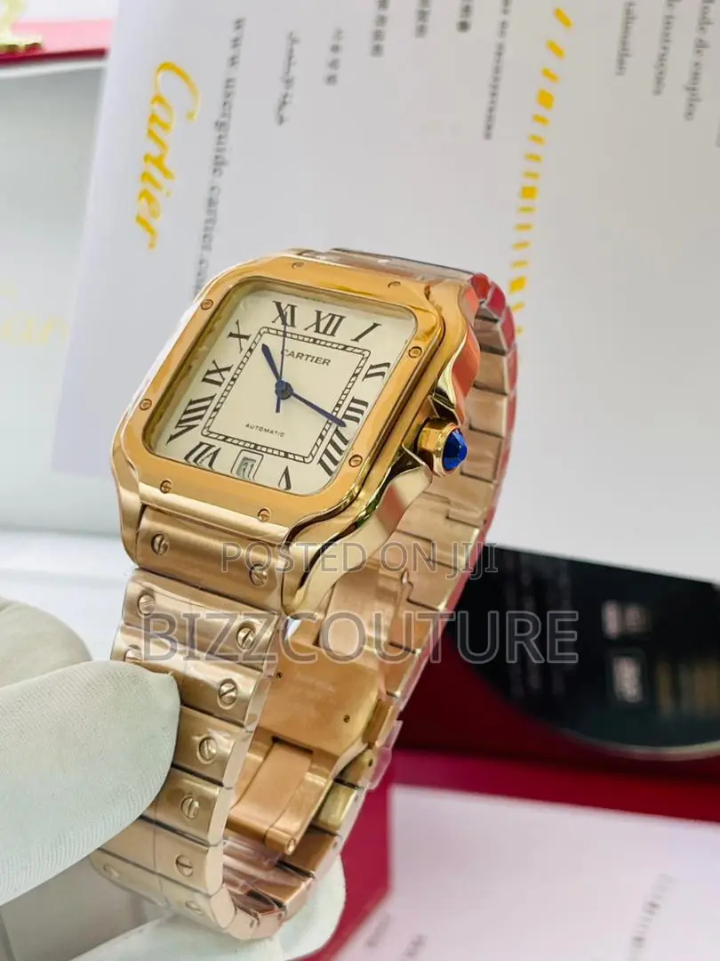 Original Cartier Automatic Quartz Gold Chain Watch in Store