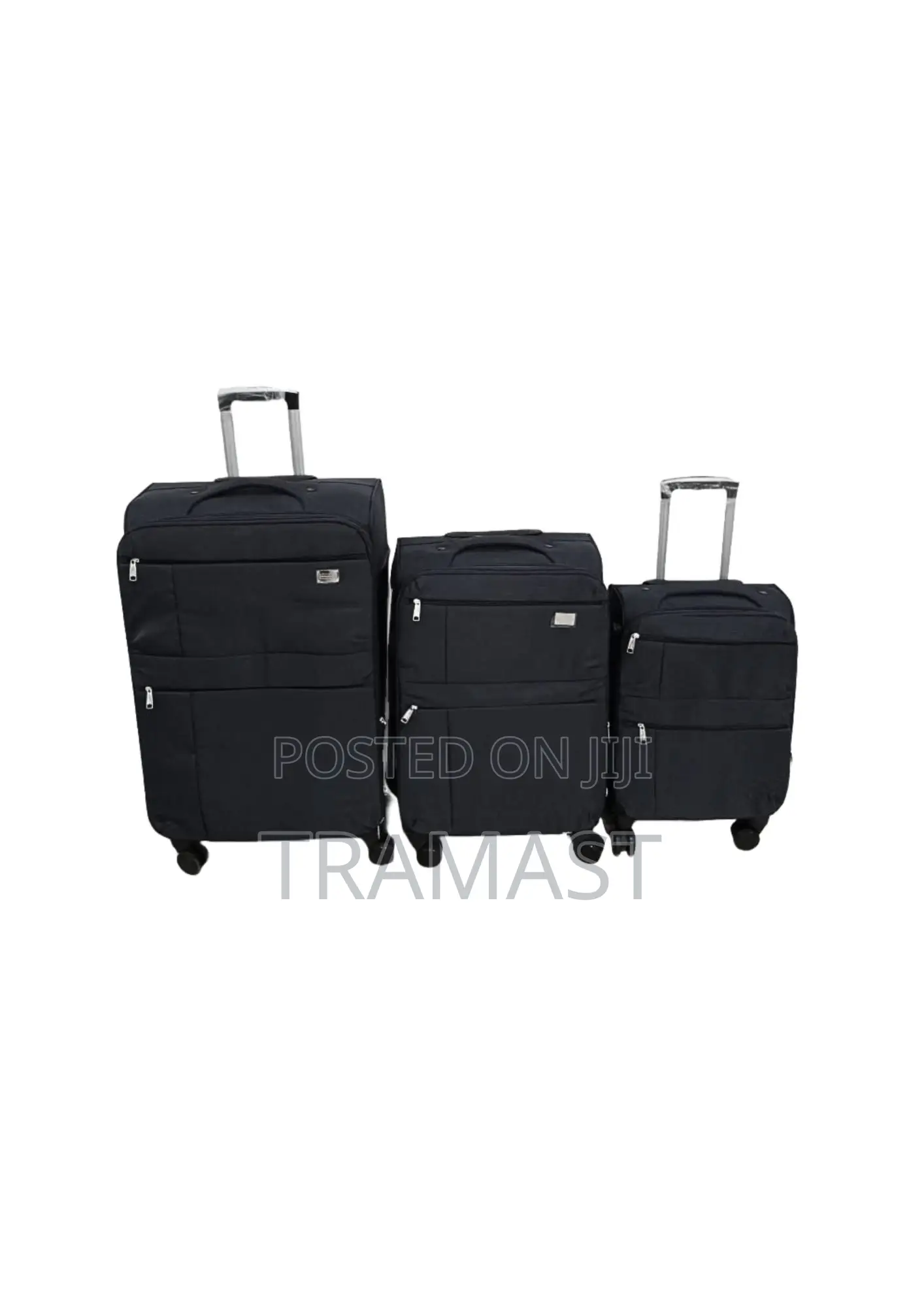 Black 3 Set Seven Space Travel Luggage
