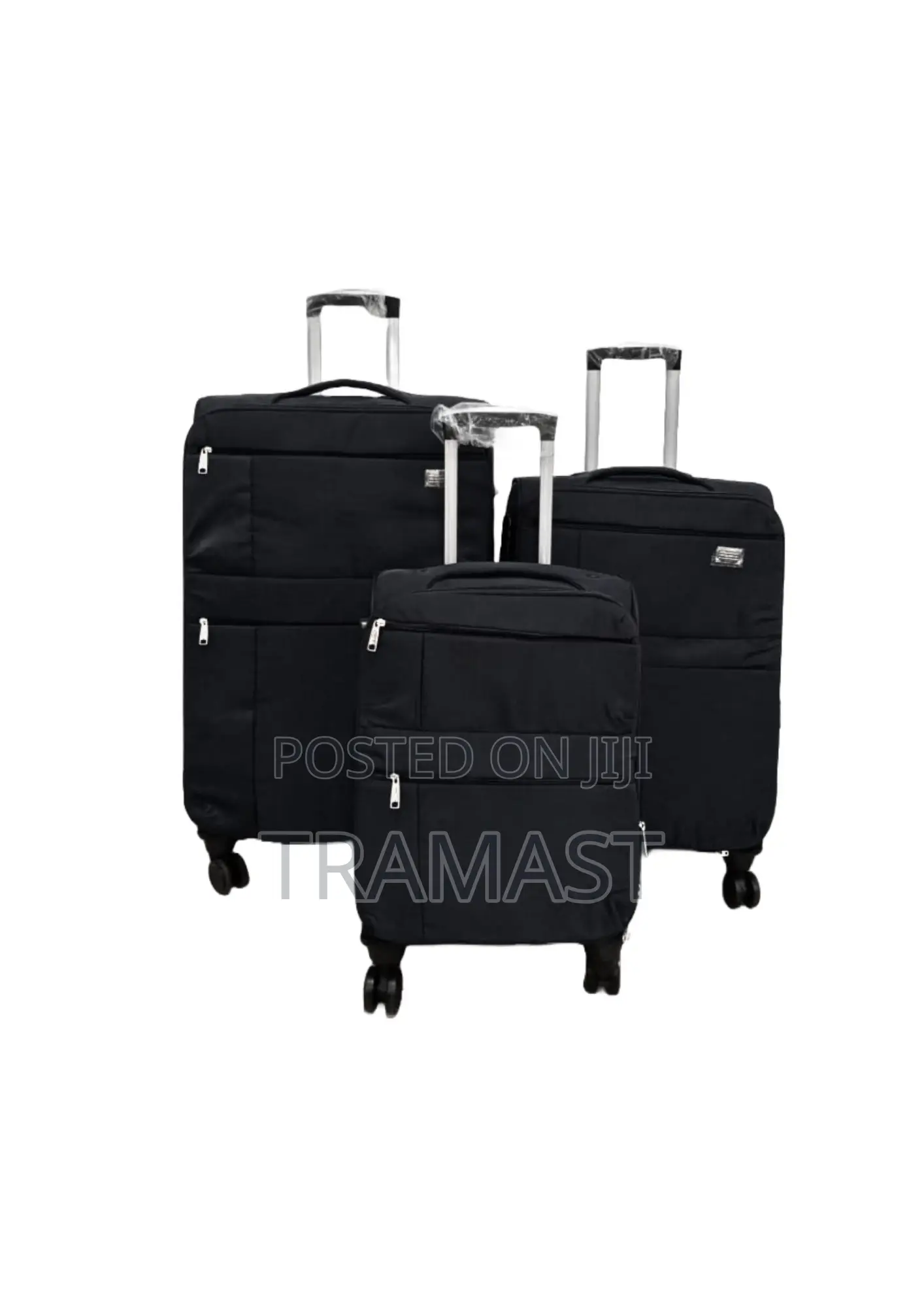 Black 3 Set Seven Space Travel Luggage