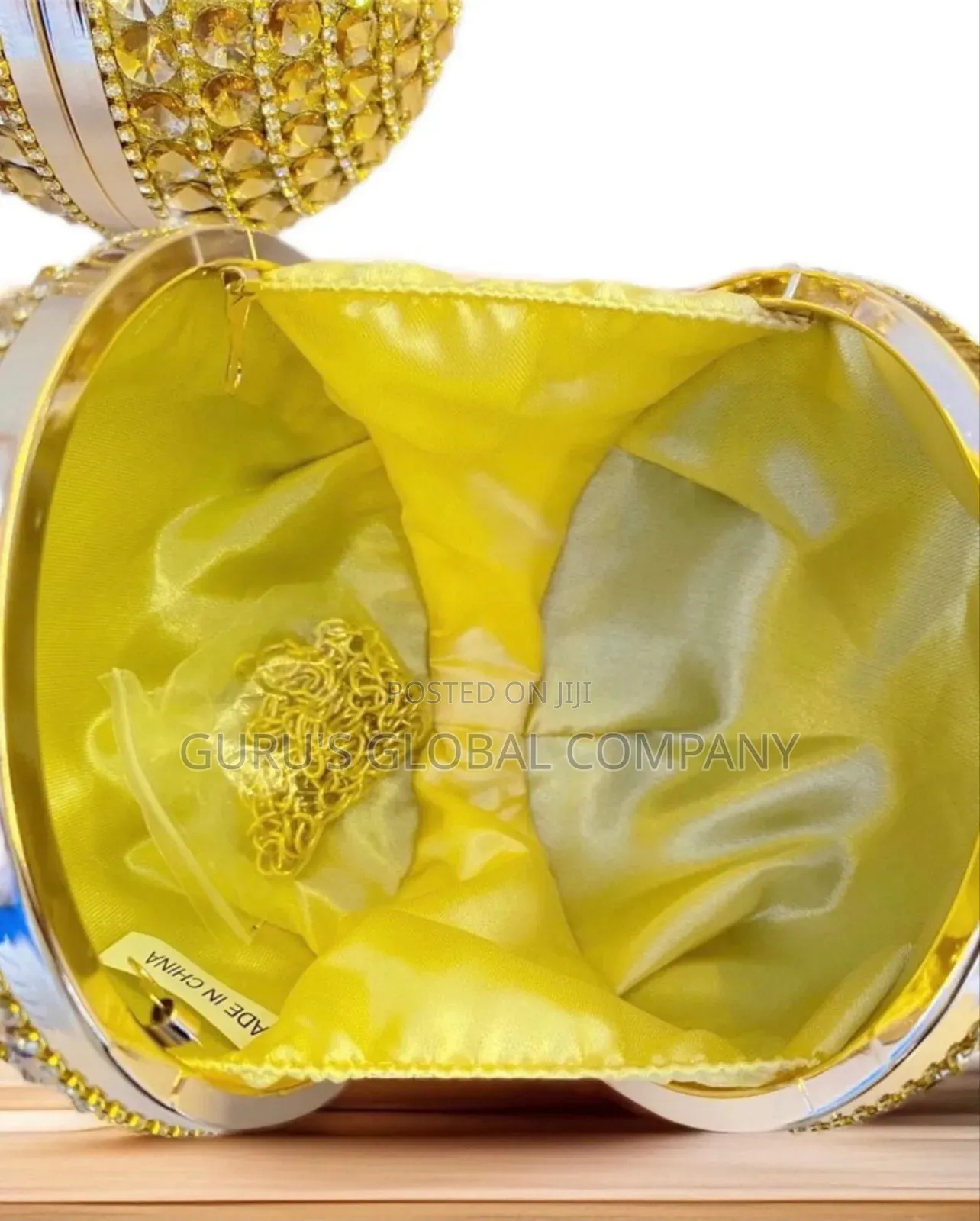 Gold Color Lovely Ball Clutch Handbag