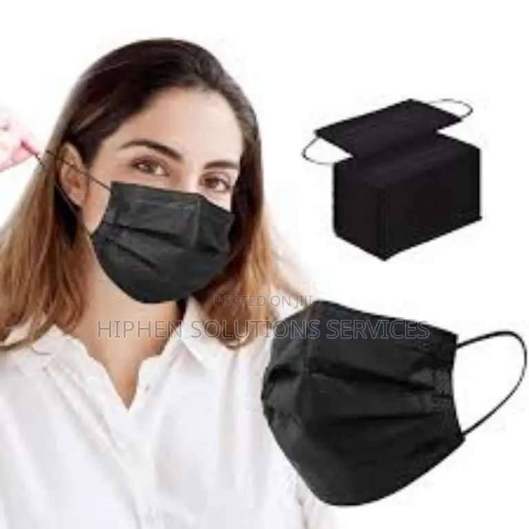 Disposable Face Mask Prevents Virus and Dust- Black