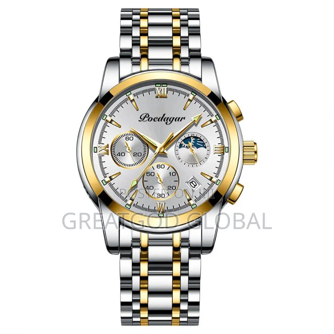 Luxury POEDAGAR Unisex Chain Strap Watch