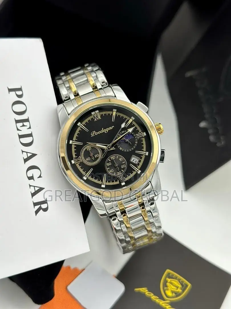 Luxury POEDAGAR Unisex Chain Strap Watch