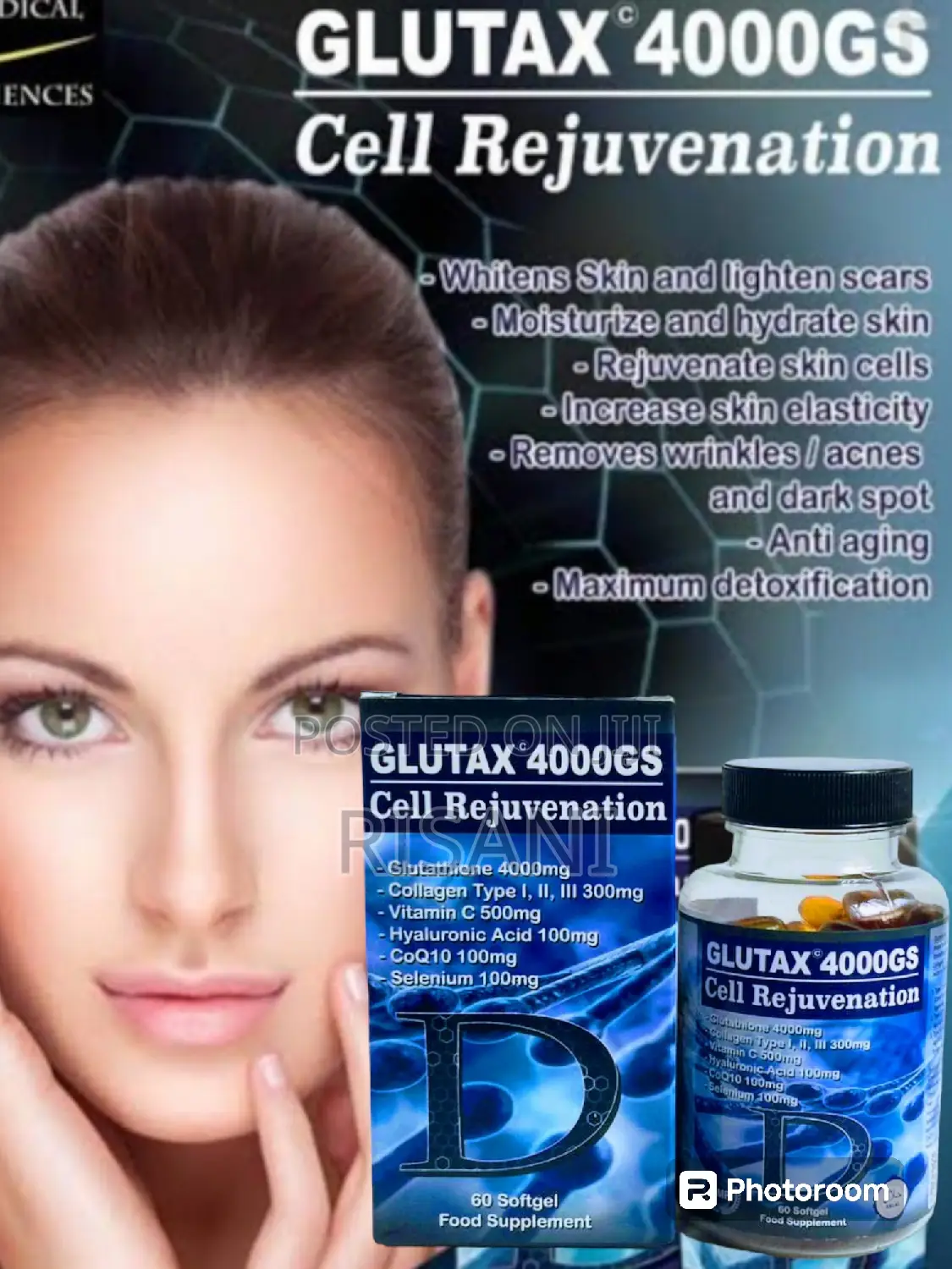 Glutax 4000gs Cell Rejuvenation 60 Softgel