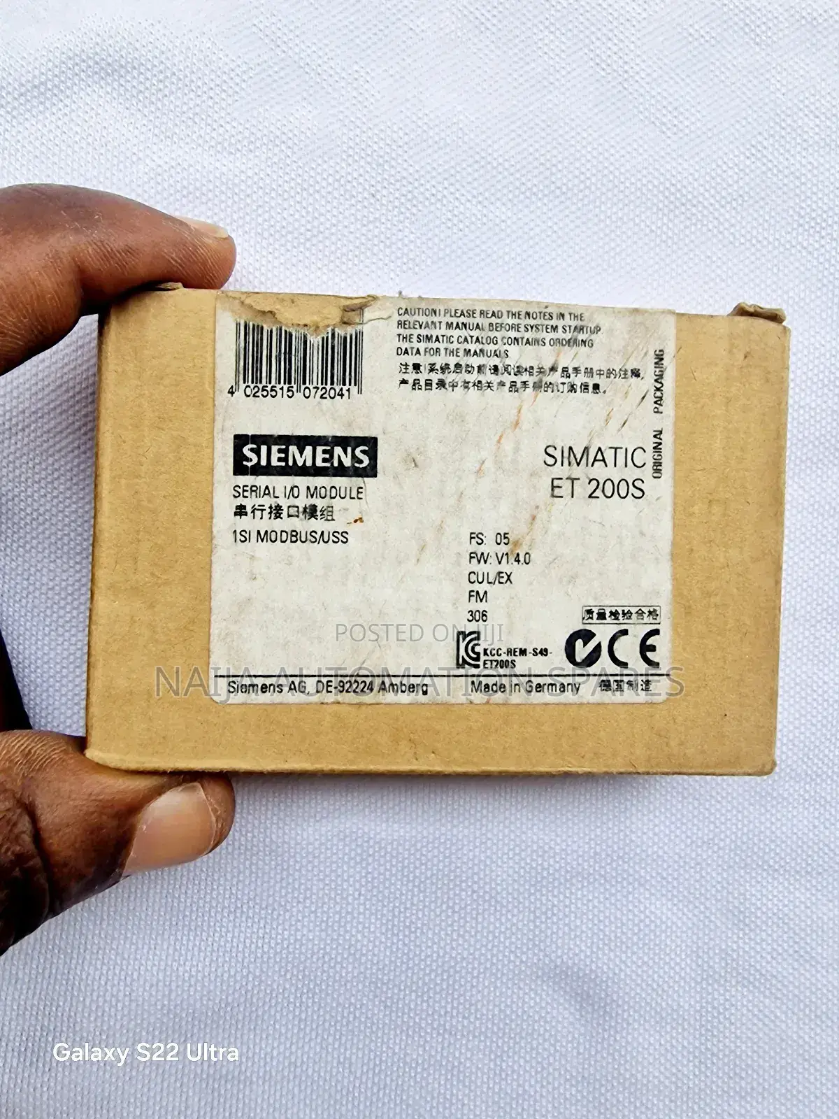 Siemens SIMATIC DP Electronics Module | 6es7138-4df11-0ab0