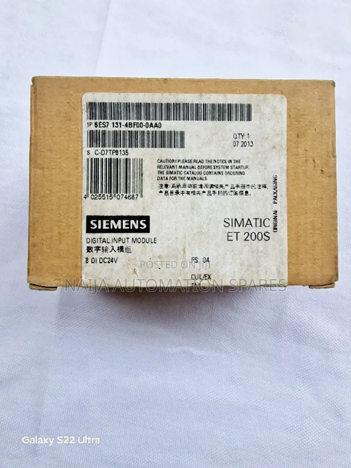 SIMATIC ET200S Digital Input Module 6es7131-4bf00-0aa0