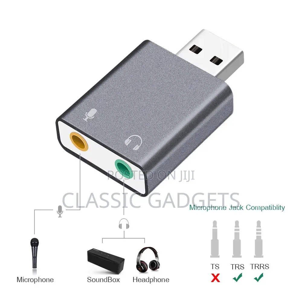 External USB Sound Card HIFI Magic Voice 7.1CH Microphone