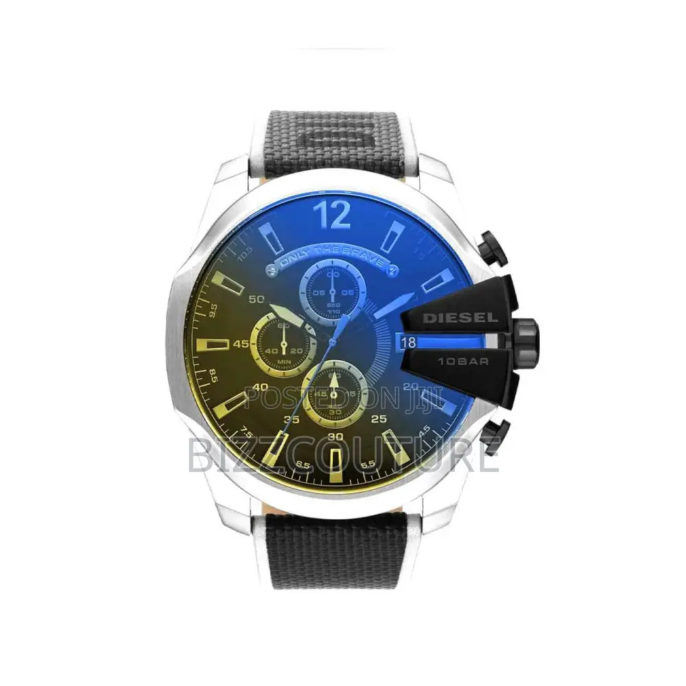 Original DIESEL Onlythe Brave Chronograph Black Rubber Watch