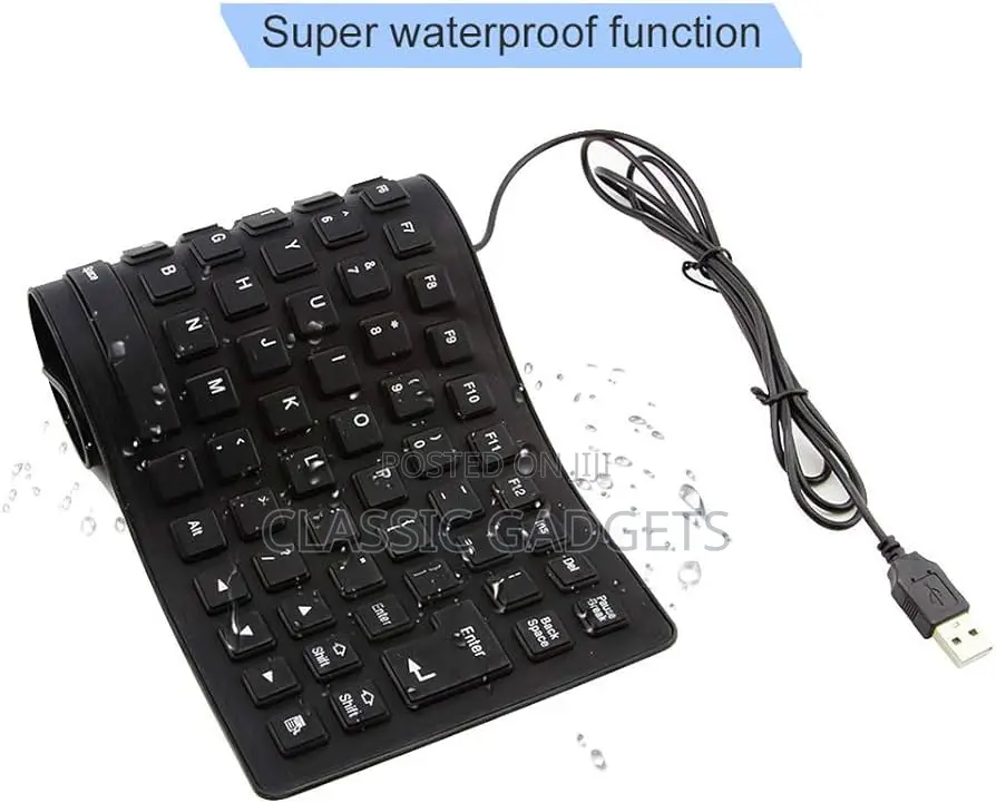 Flexible Silicone USB Mini Foldable Keyboard
