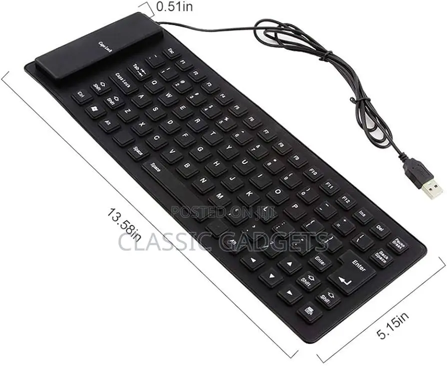 Flexible Silicone USB Mini Foldable Keyboard