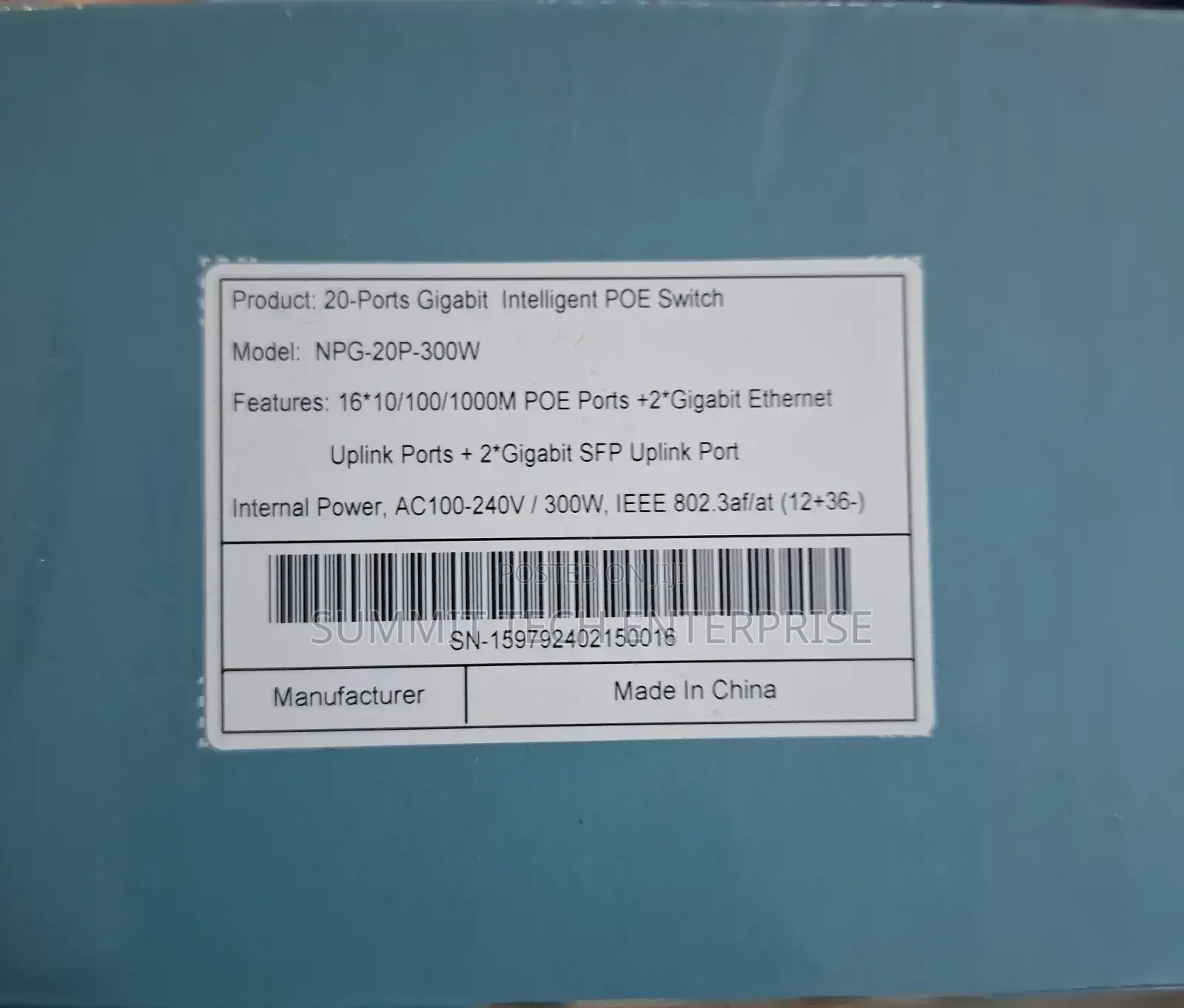 Netpro 16port Gigabit and Poe Switch