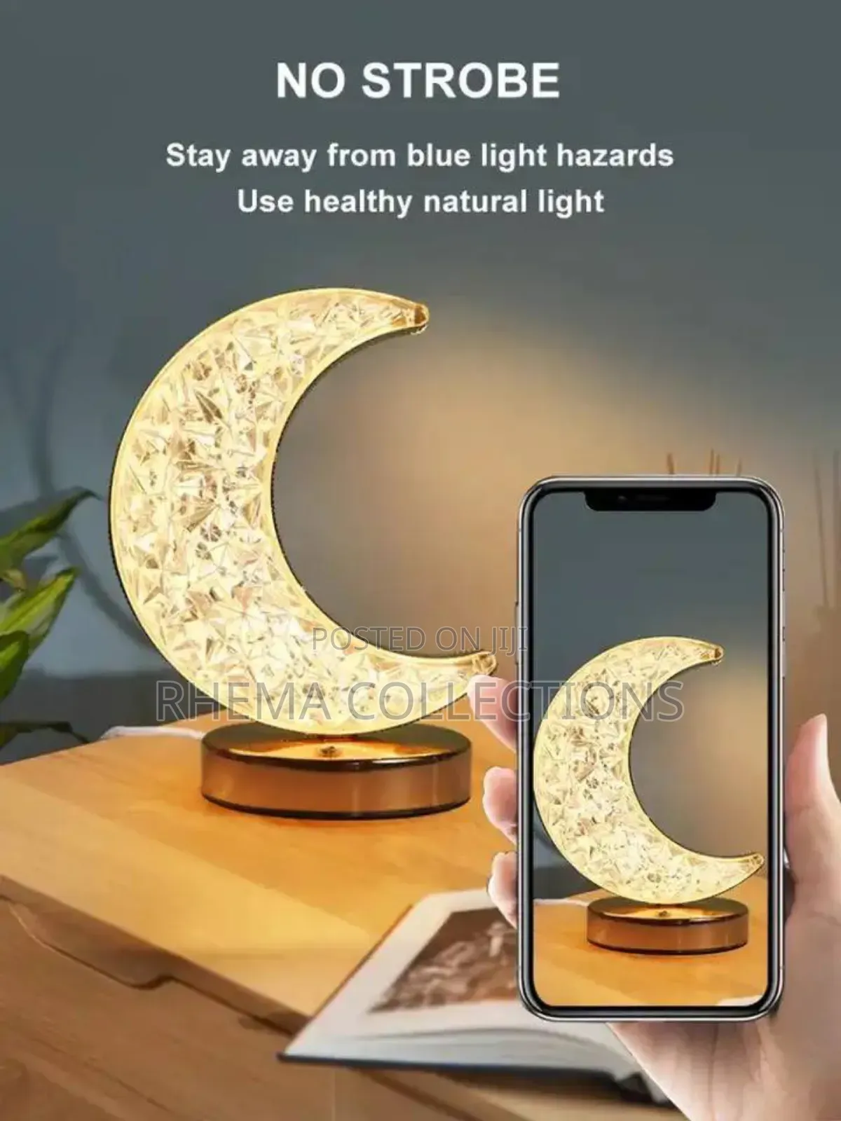 3D Rechargeable Moonlight Crystal Touch Home Decor