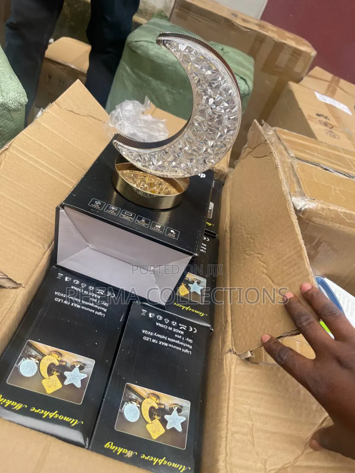 3D Rechargeable Moonlight Crystal Touch Home Decor