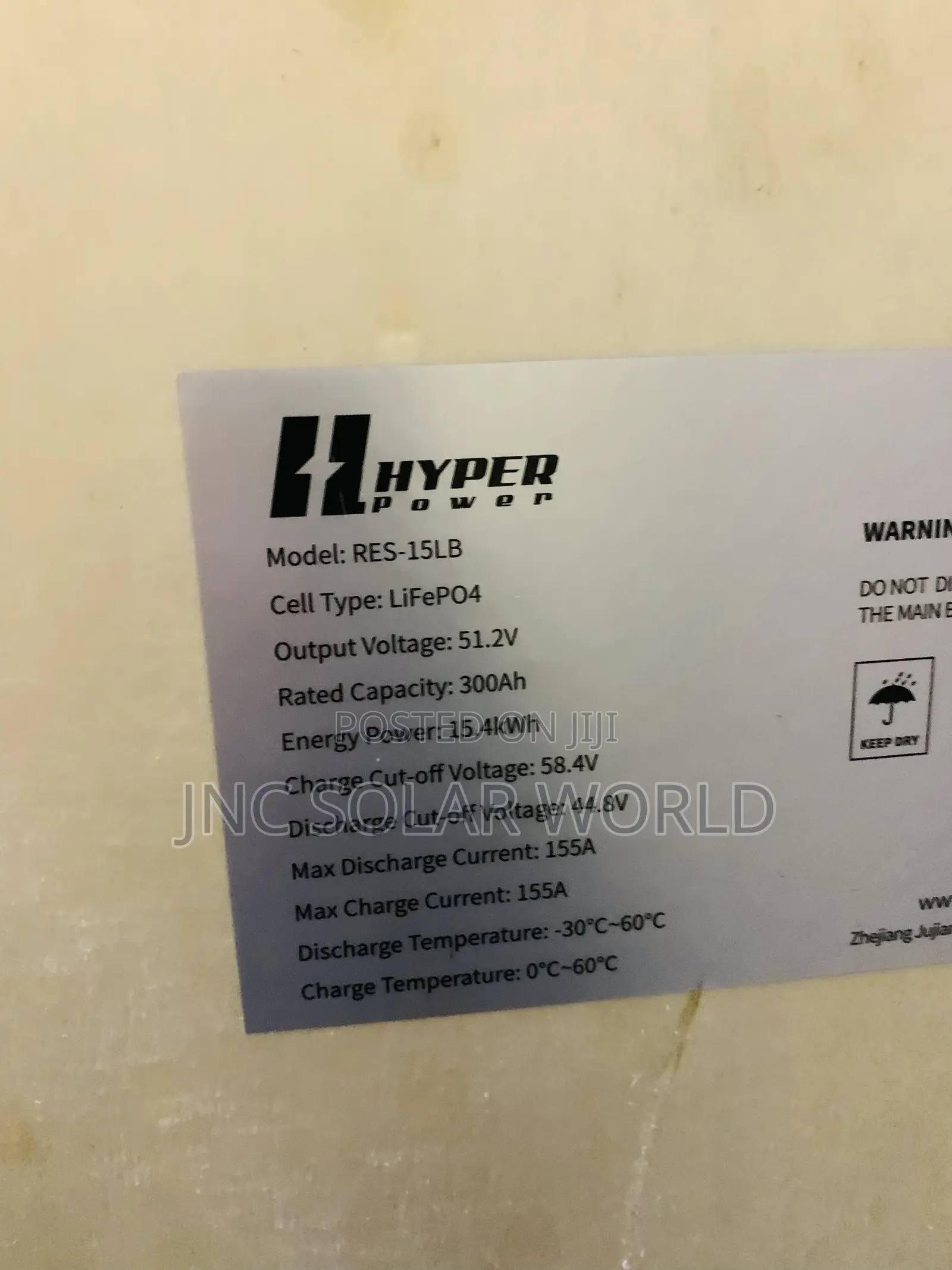 15kwh/48v Hyper Power Lithium Battery