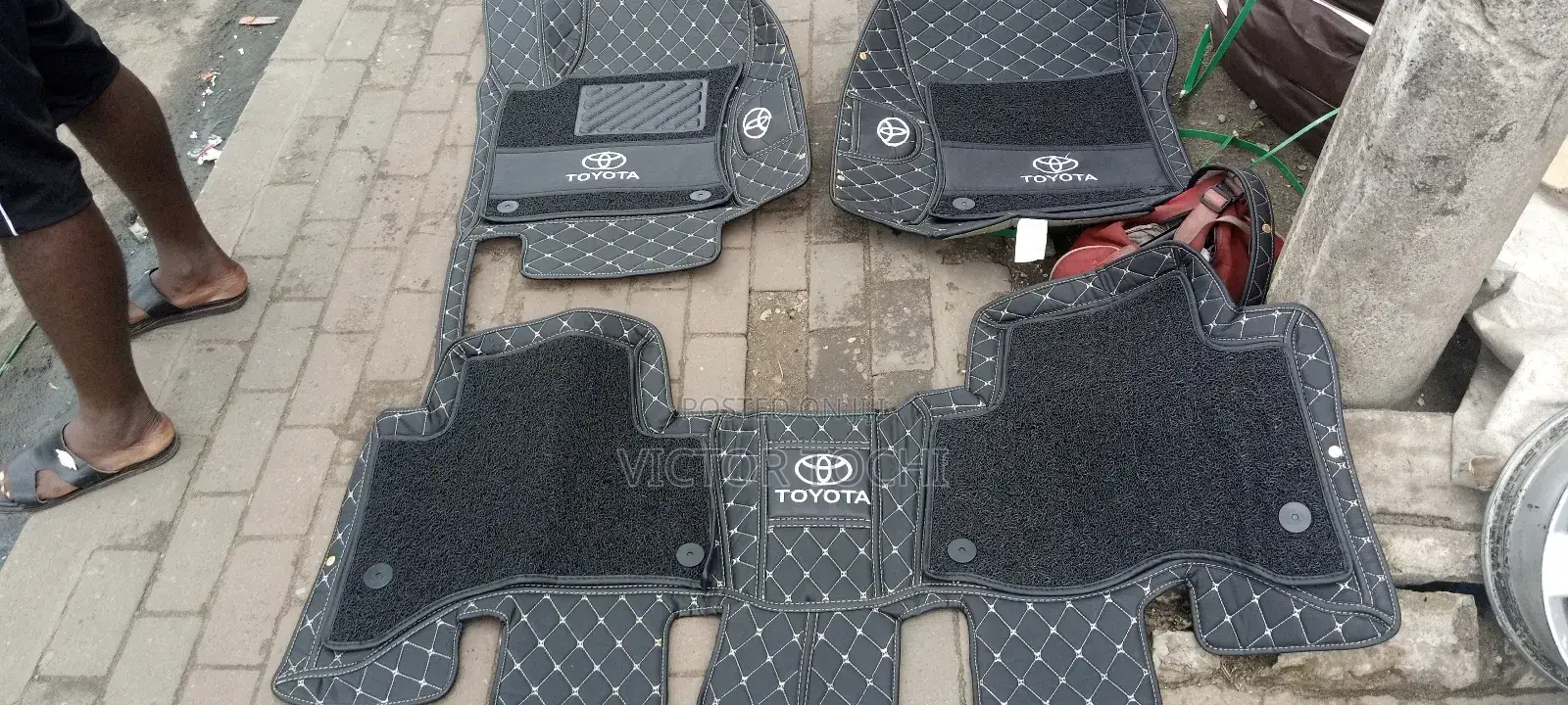 Double Layer Leather Footmat Prado 2006 - 2012