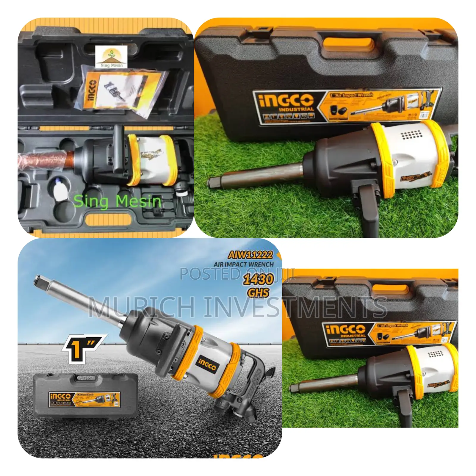 INGCO Industrial 25mm 1" Air Impact Wrench