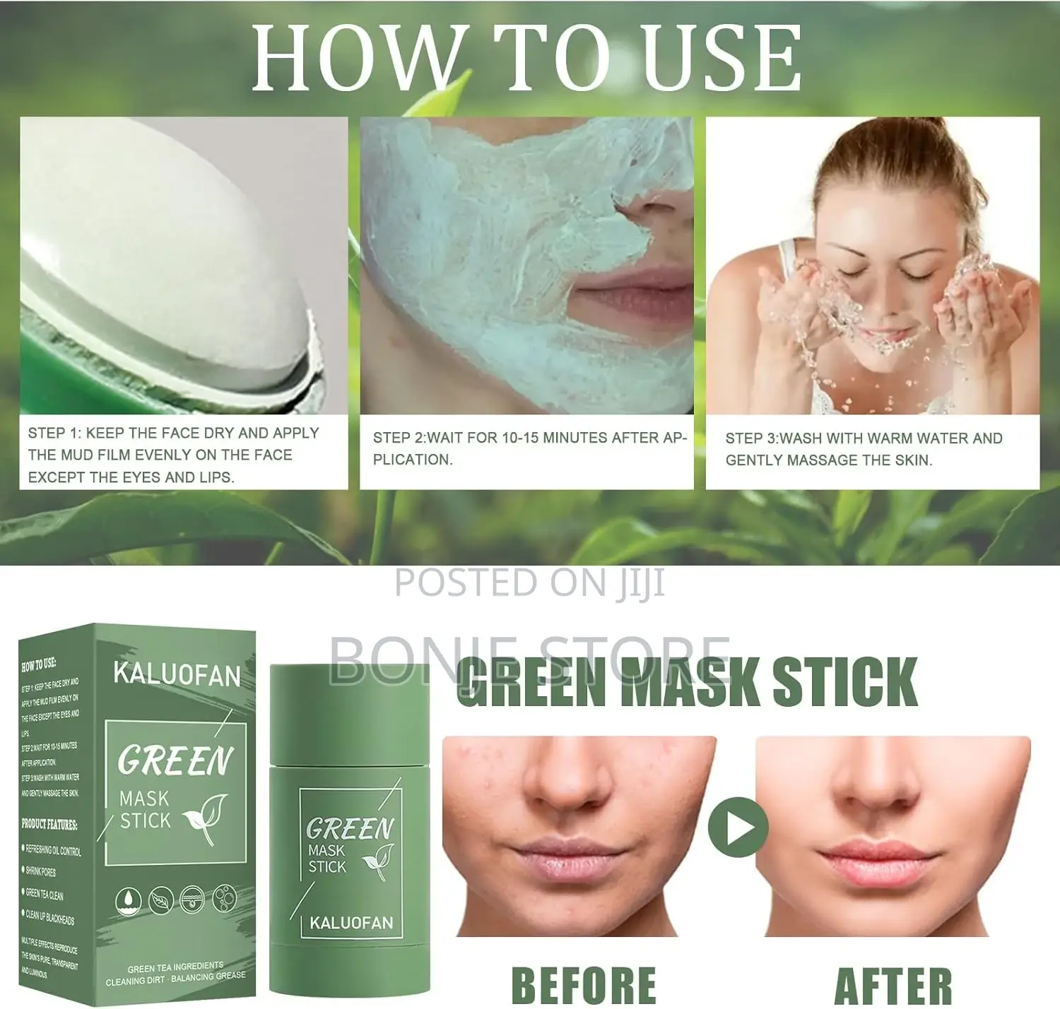 Green Mask Stick - Removes All Blackheads Whiteheads Spot