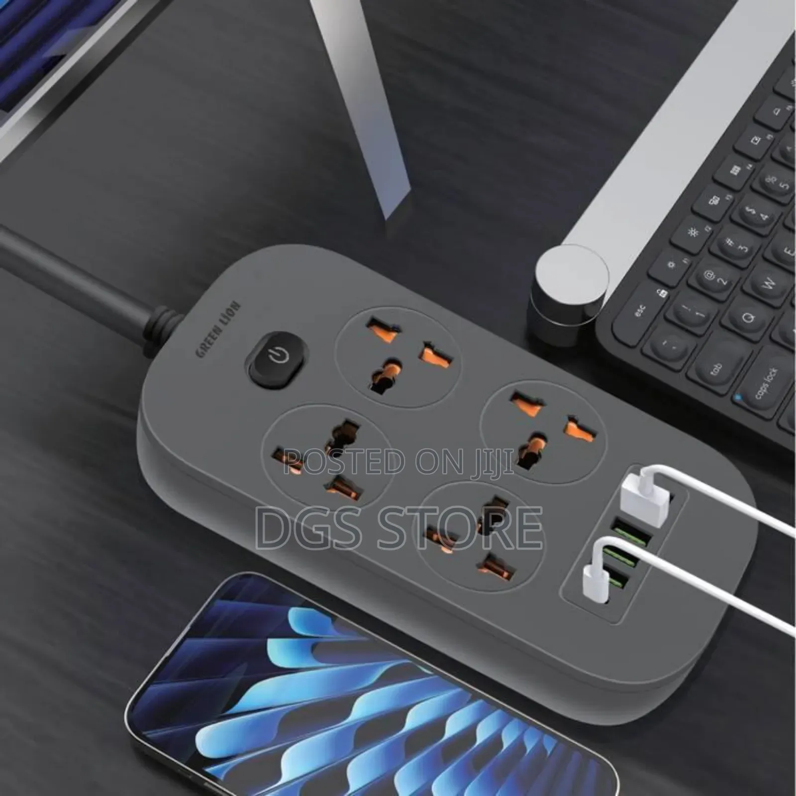 Green Lion Power Socket 5 USB a 1 Type C Port 2500w Charger