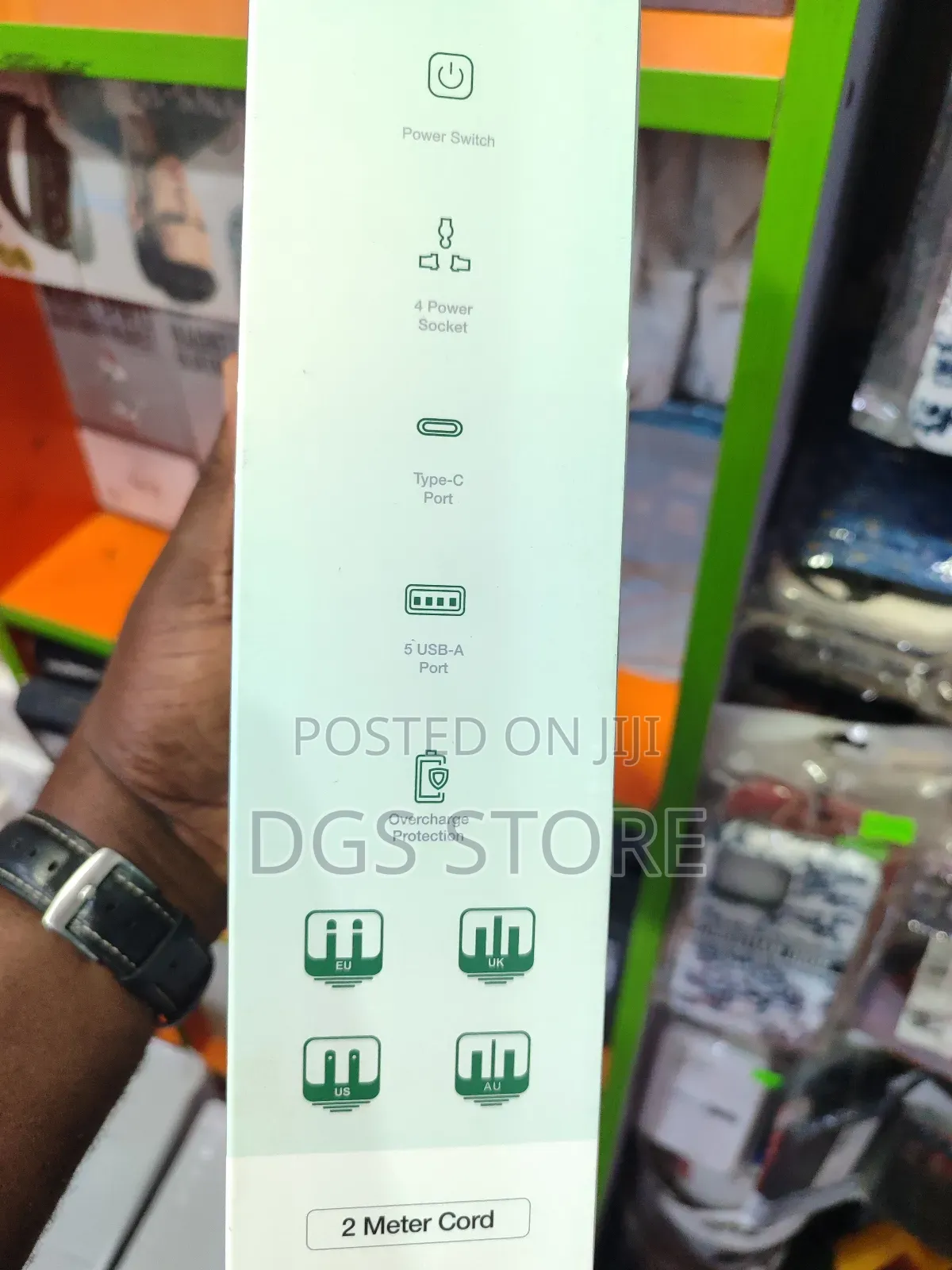 Green Lion Power Socket 5 USB a 1 Type C Port 2500w Charger