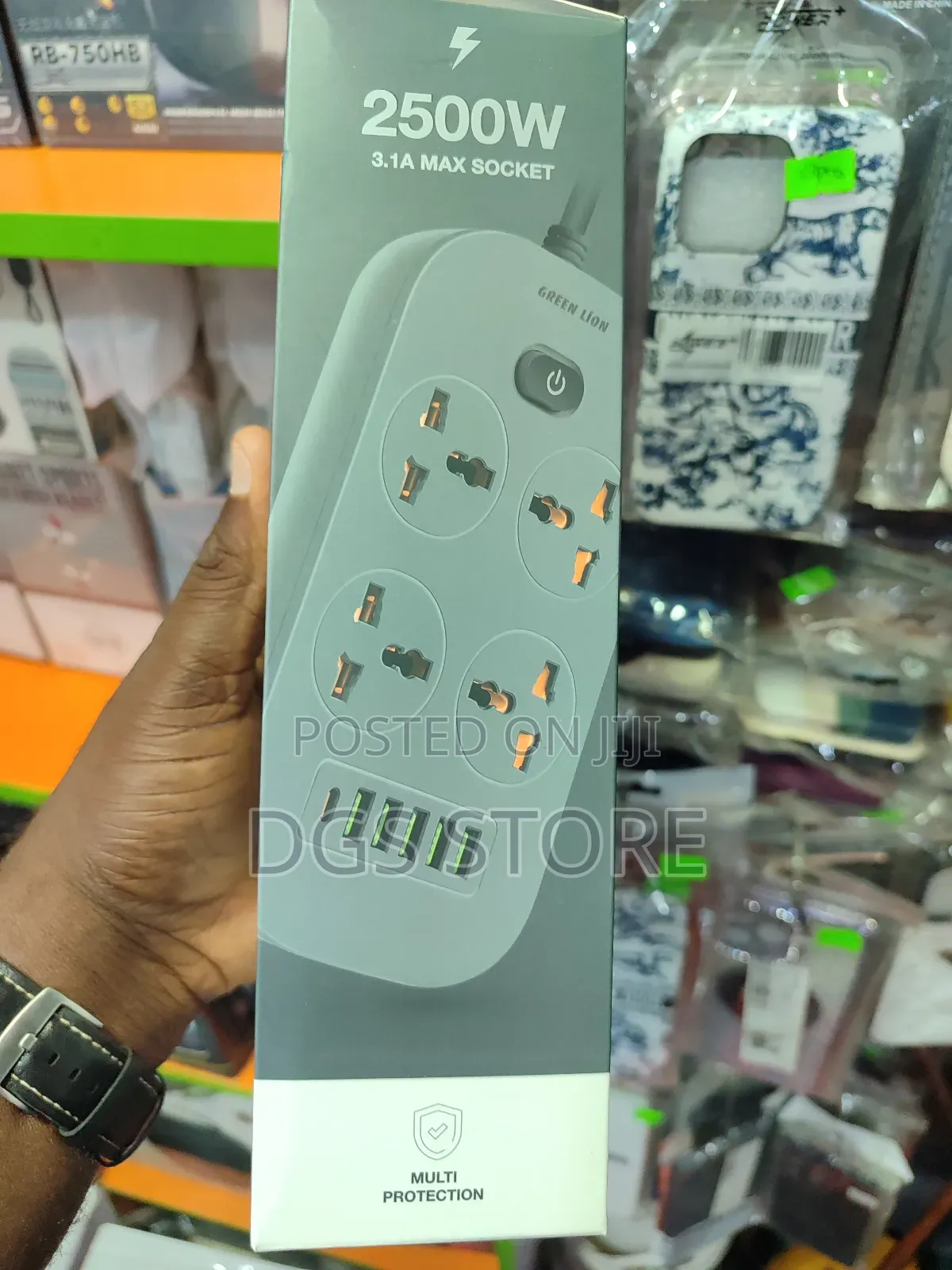 Green Lion Power Socket 5 USB a 1 Type C Port 2500w Charger