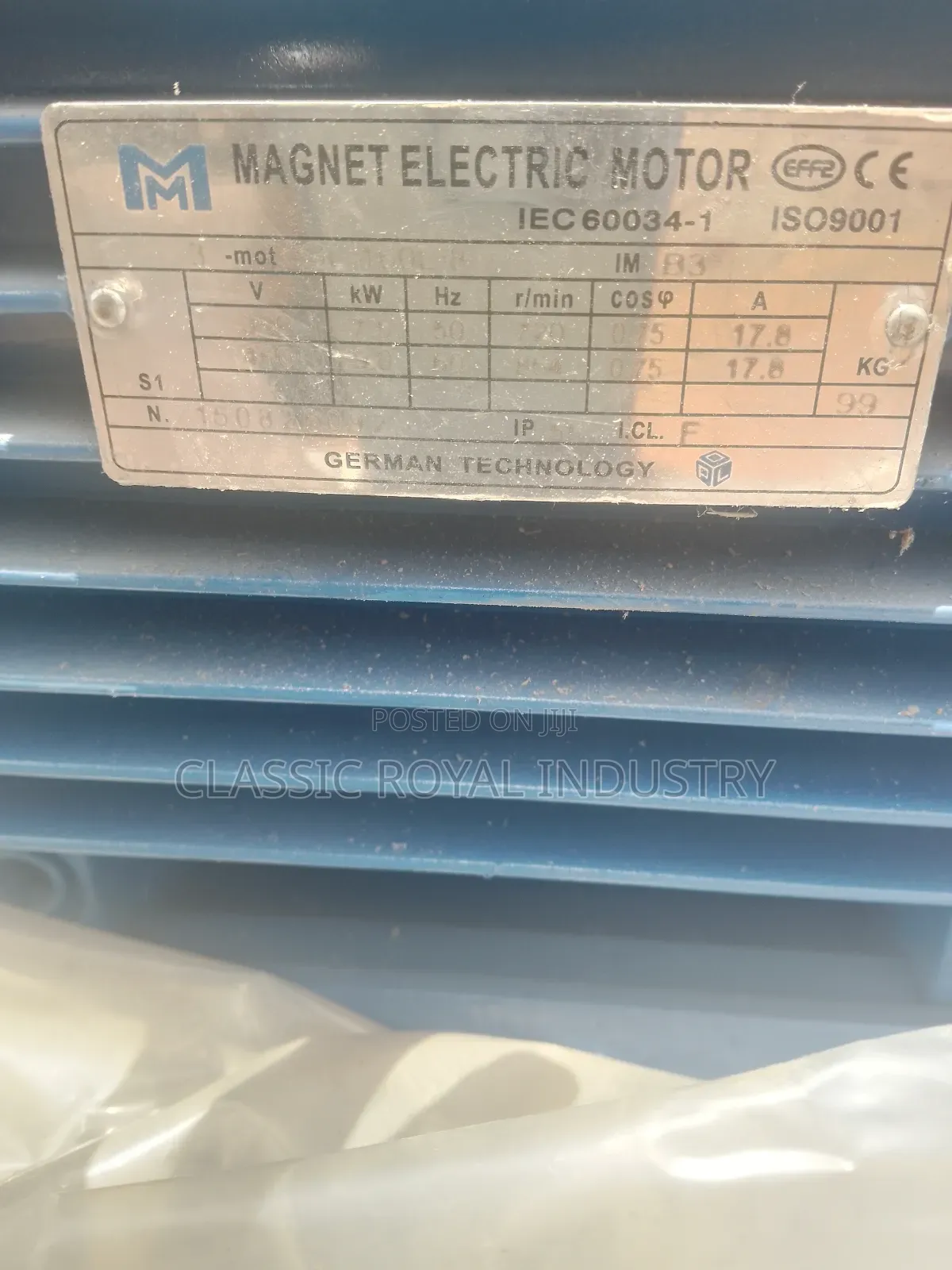 Original Brand New Low Speed Electric Motor 720 RPM 7.5 Kw