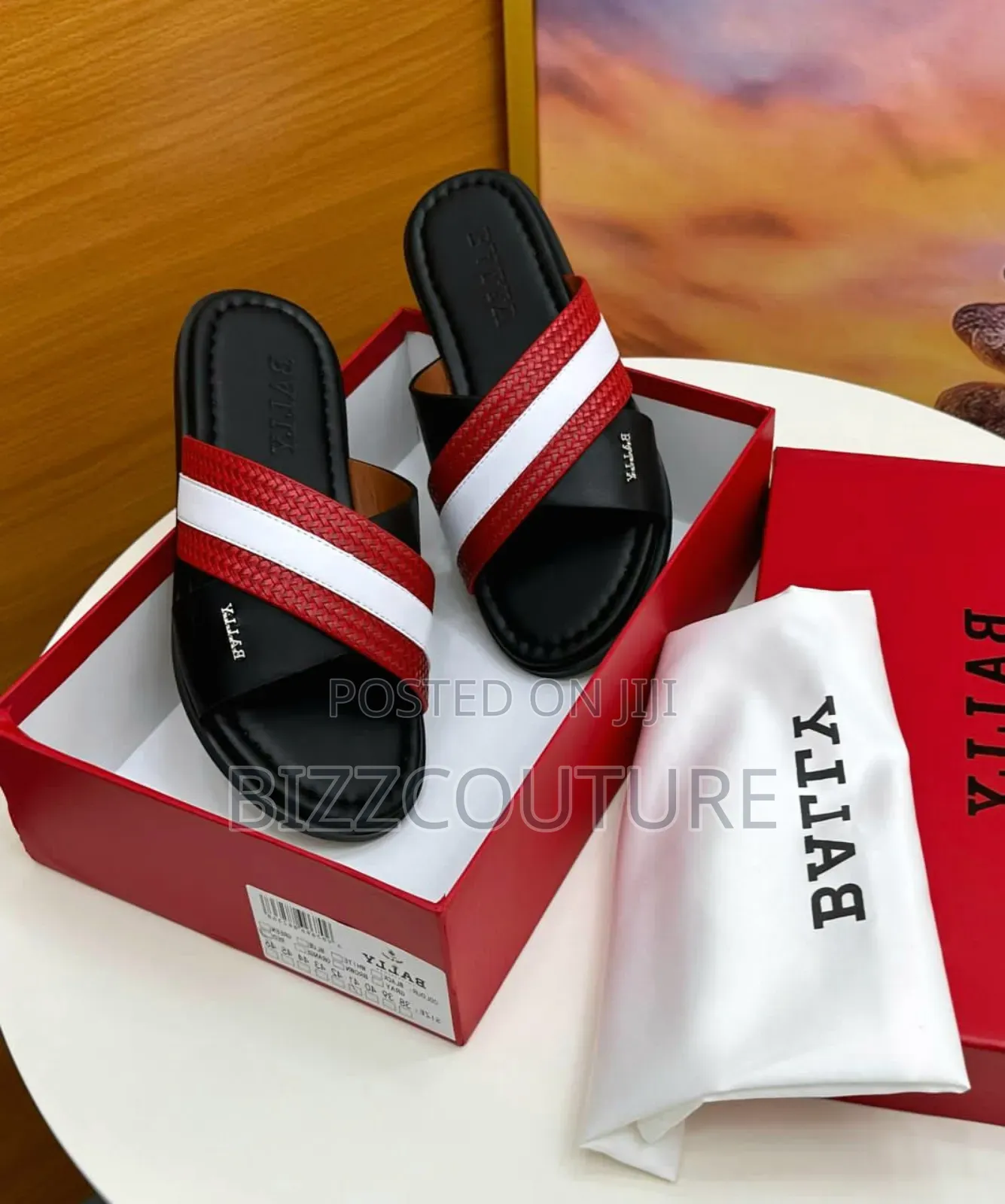 Original Bally Leather Slippers Available in Store
