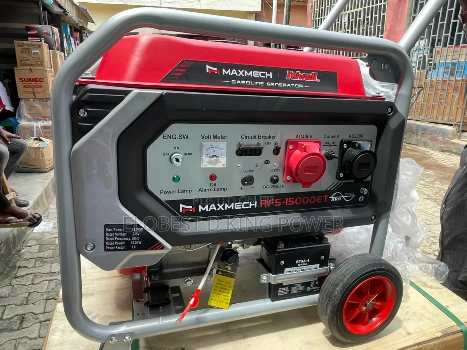 12.5kva Maxmech Petrol Generator 100% Pure Copper Coil.
