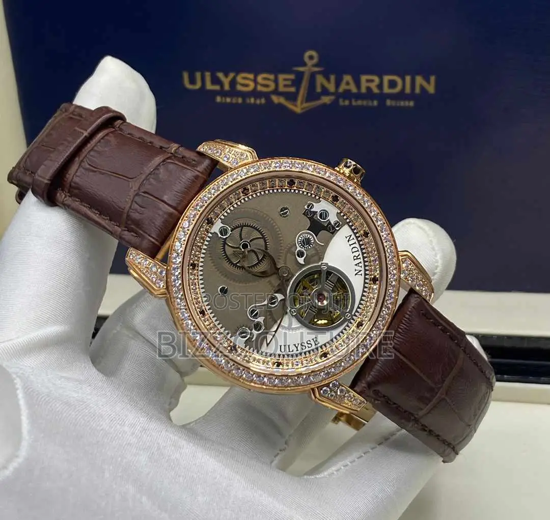 Original A.Lange Sohne Ewiger Kalender Brown Leather Watch