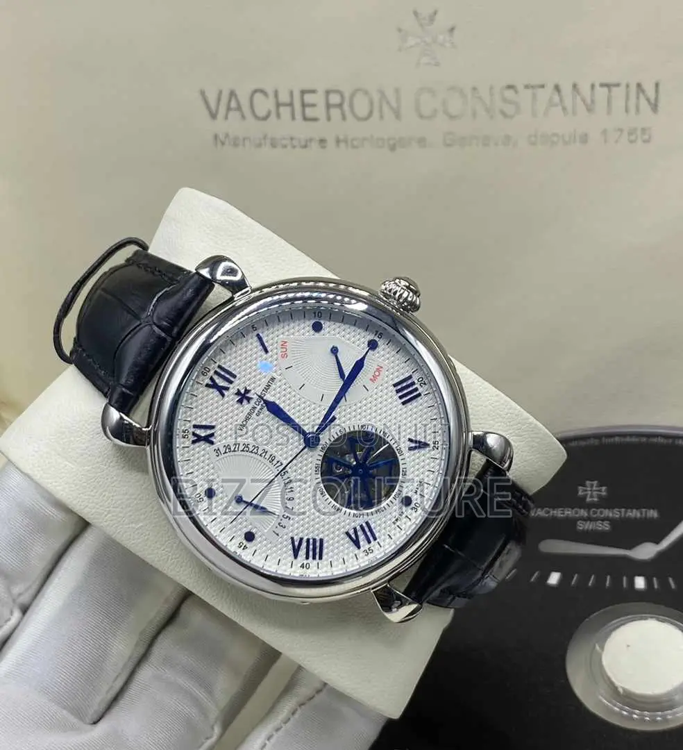 Original Vacheron Constantin Chronograph Blue Leather Watch