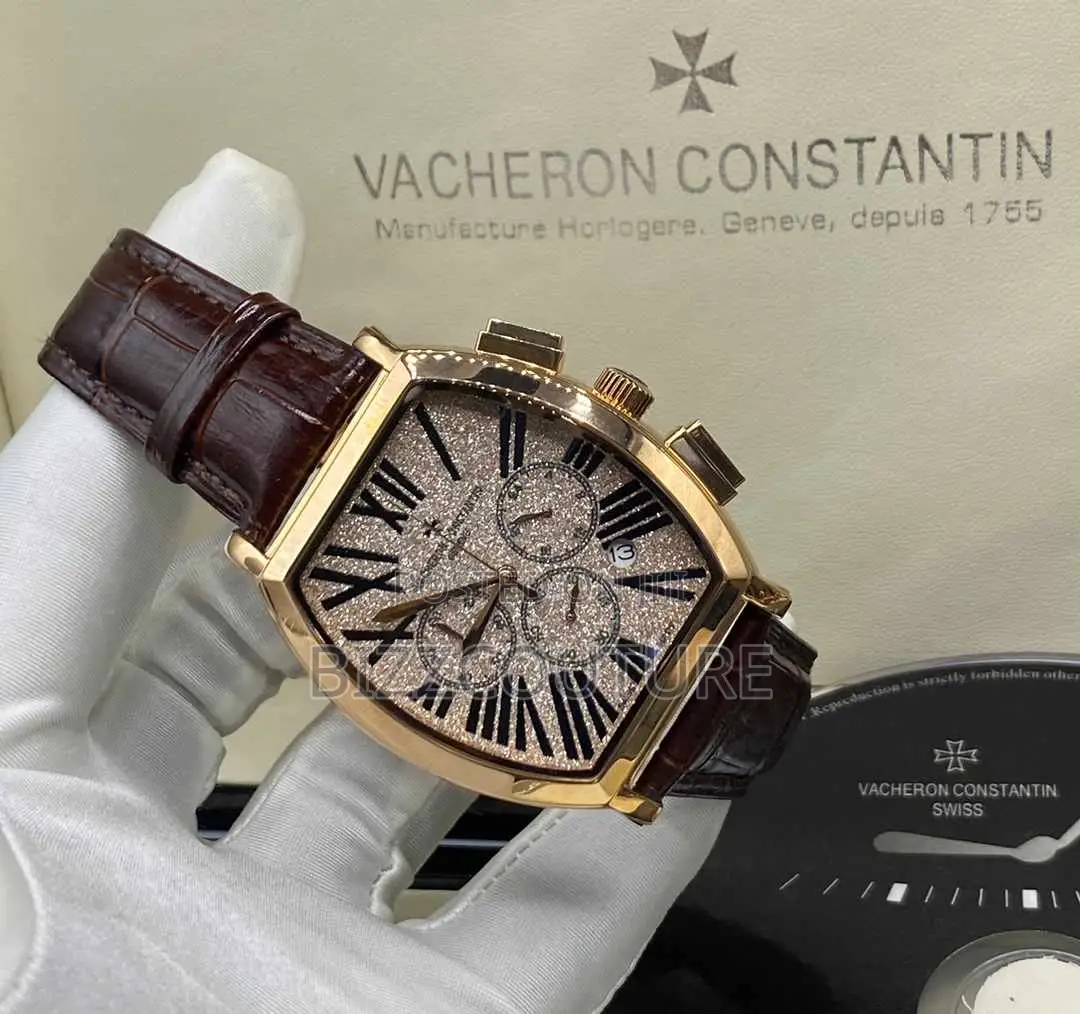Original Vacheron Constantin Chronograph Brown Leather Watch