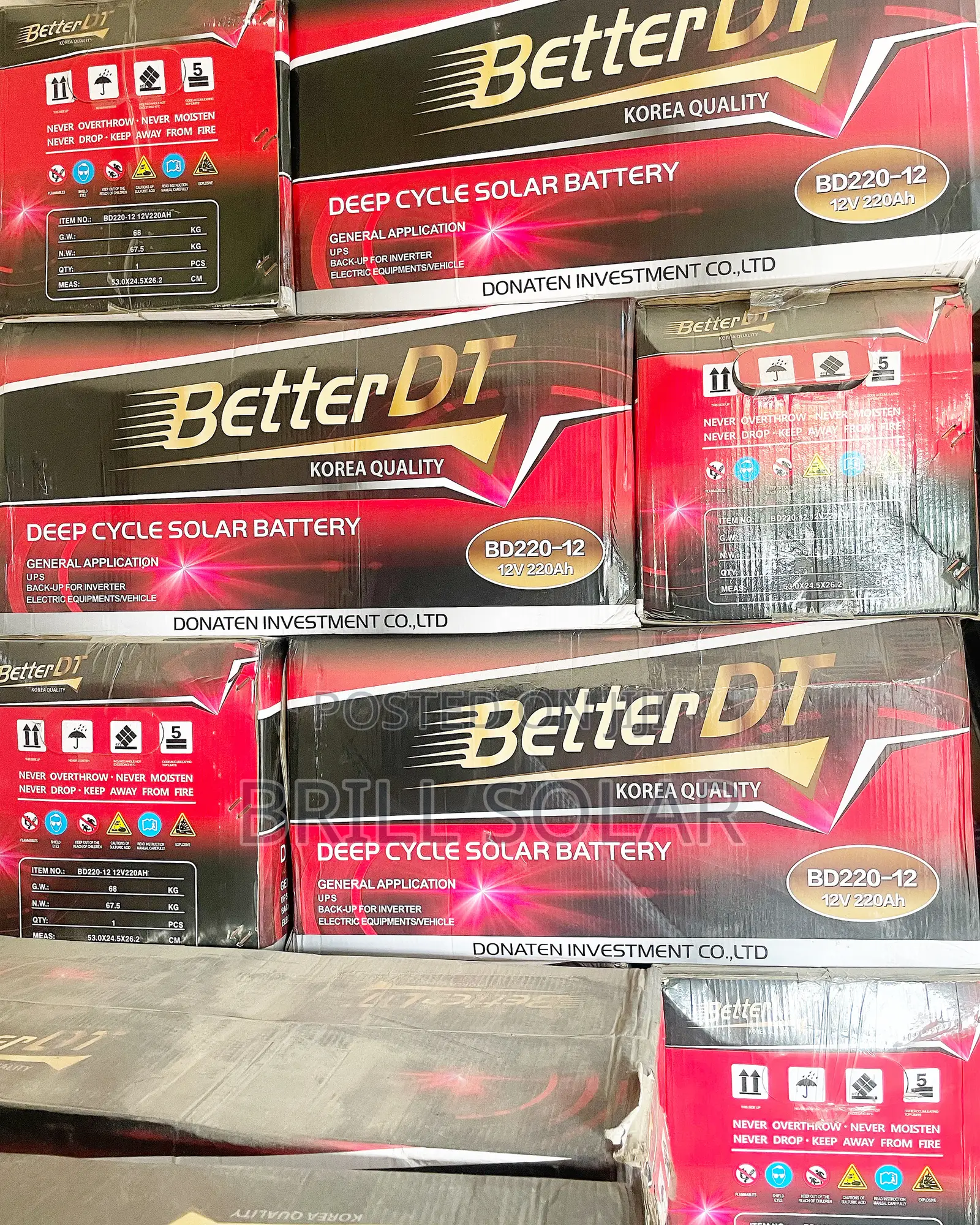 12v-220ah Better Dt Solar Gel Battery