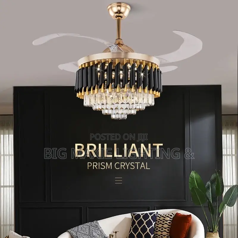 Modern Crystal Decorative Ceiling Fan