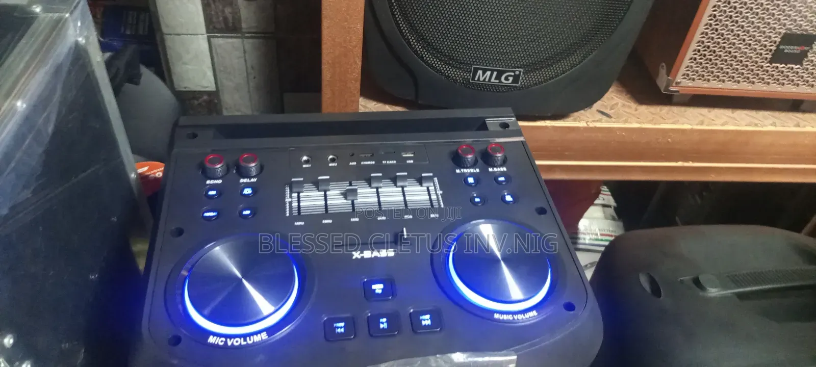 MLG High Power Portable Party Speaker 12000W + 1 Mic