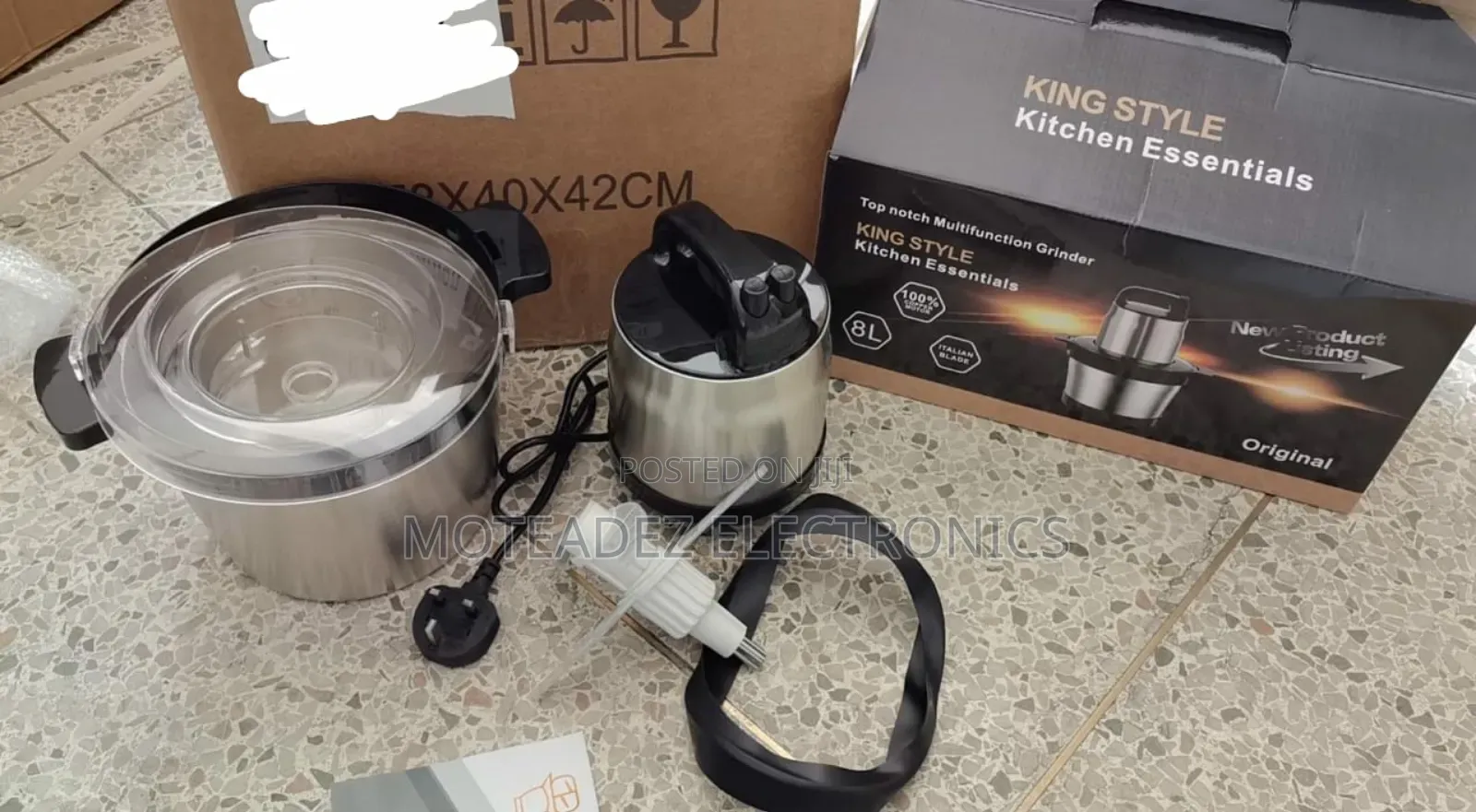 King Style 8l Copper Coil Yam Pounder and Multipurpose Food Processors