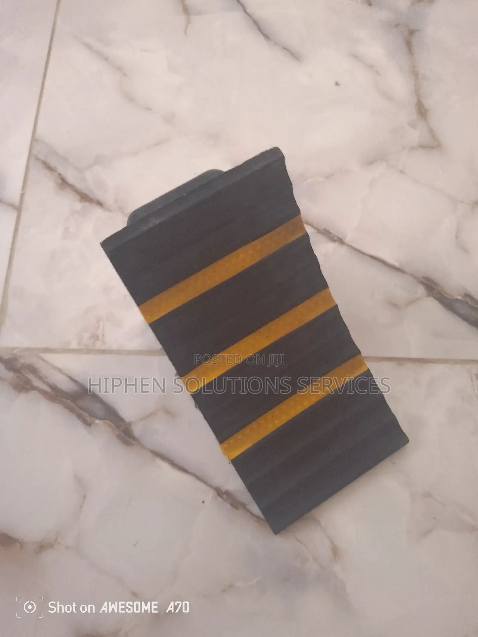Black And Yellow Rubber Wheel Stop 1.65 Metre