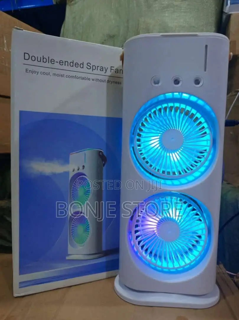 Portable Evaporative Mist Fan With Led Light, Air Cooler
