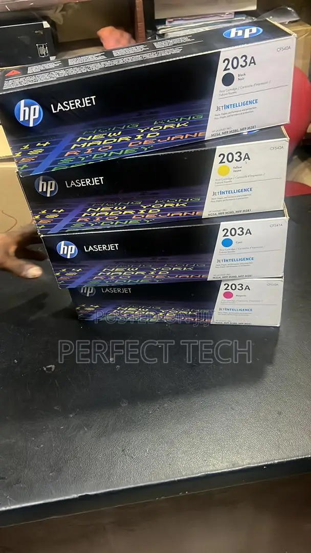 HP CF540A 203A Original Laserjet Toner Cartridge, Black, Sin