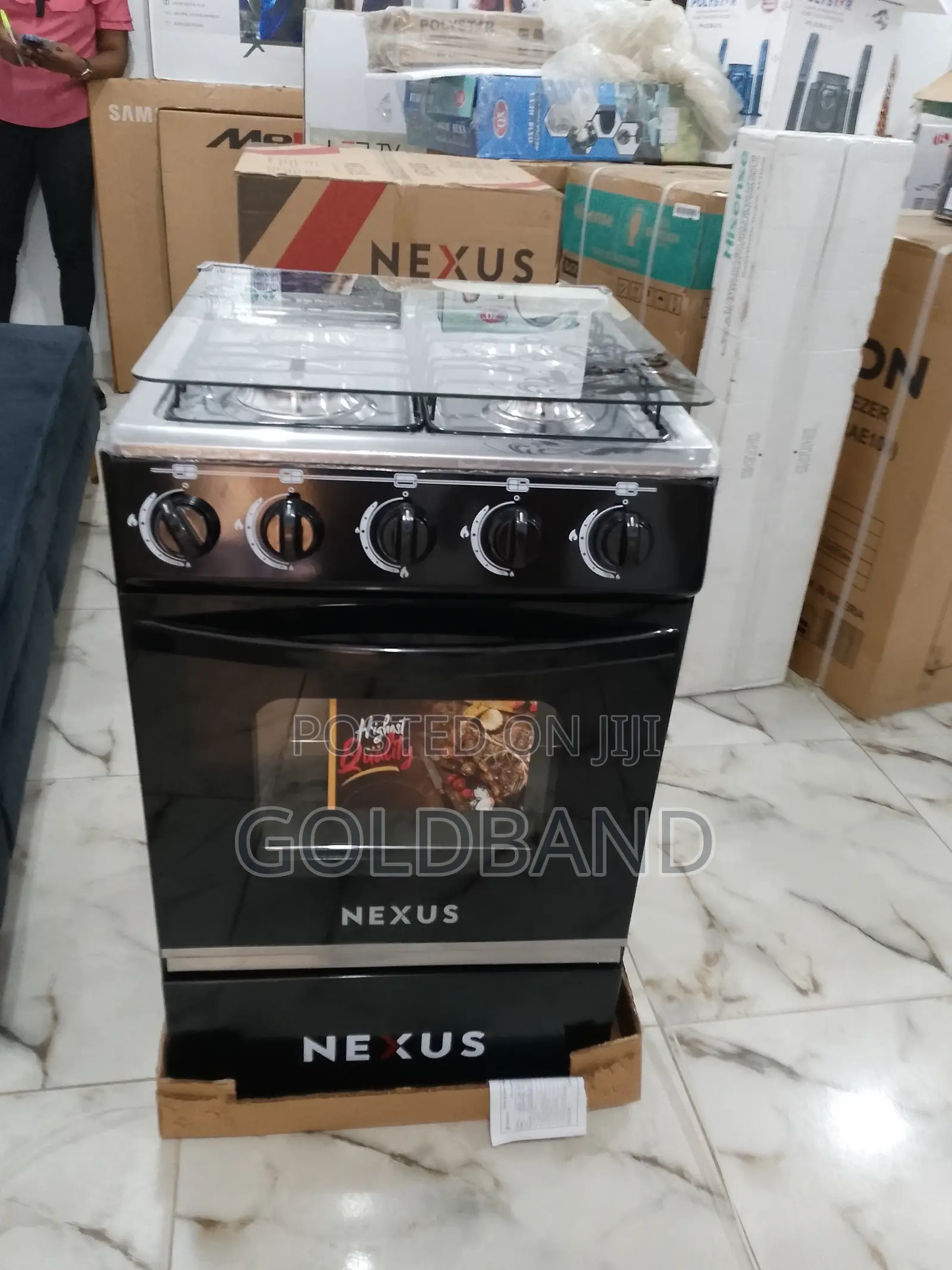 "NX-5055" Affordable 4burner + Oven Cooking Range