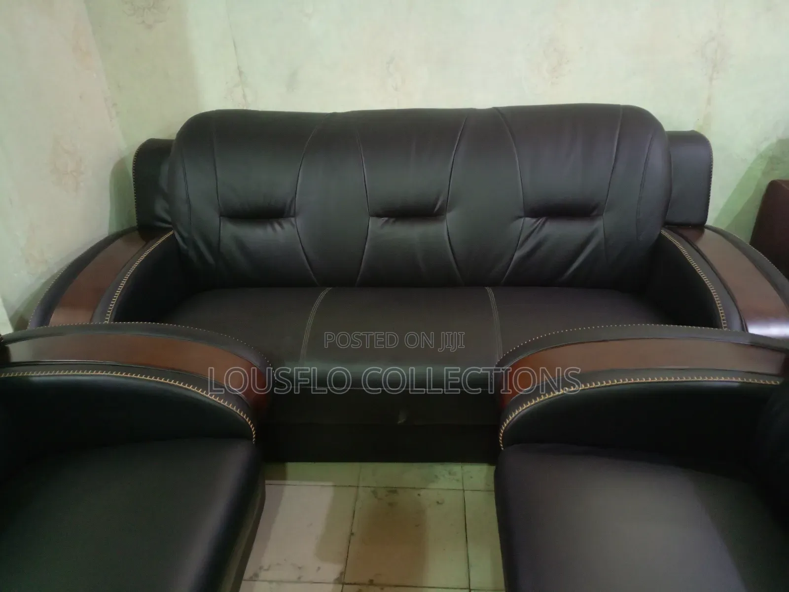 Seven Seaters Quality Italian Leather Sofa