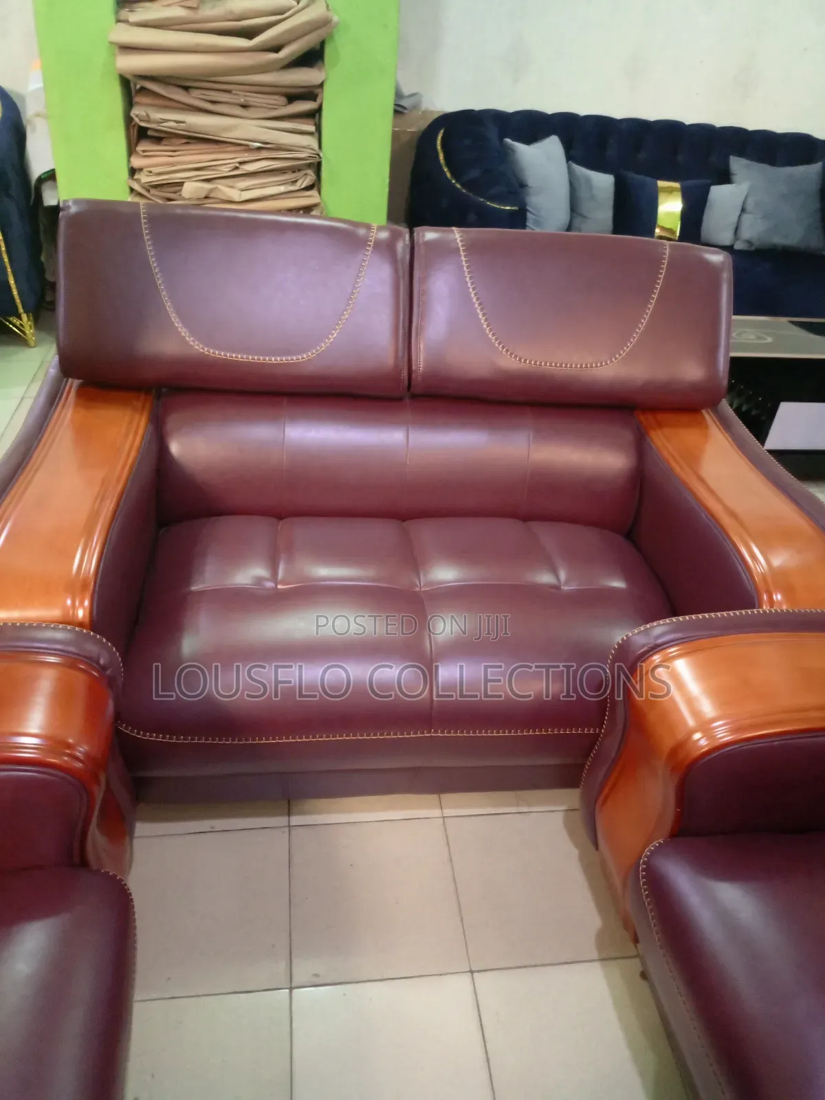 7 Seaters Quality Italian Sofa  With Wooden Hand