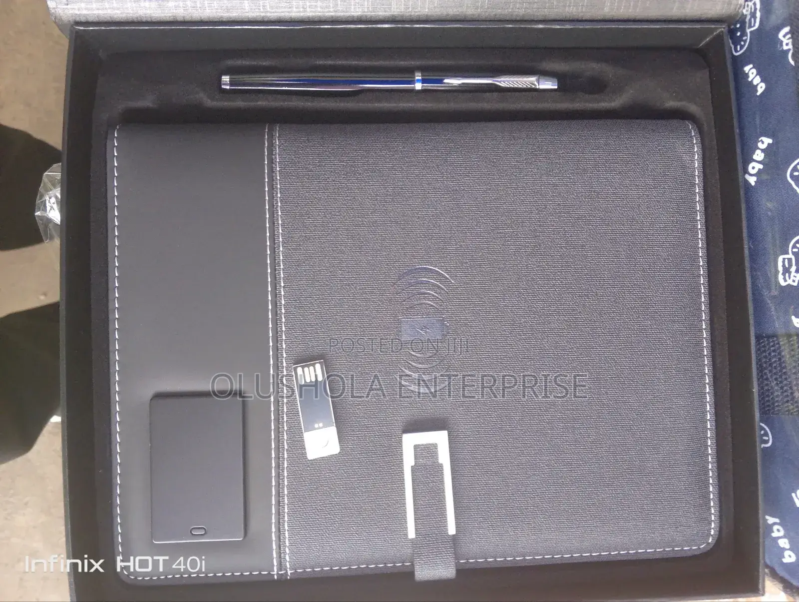 Note Book With Power Bank, Flash Drive and Pen