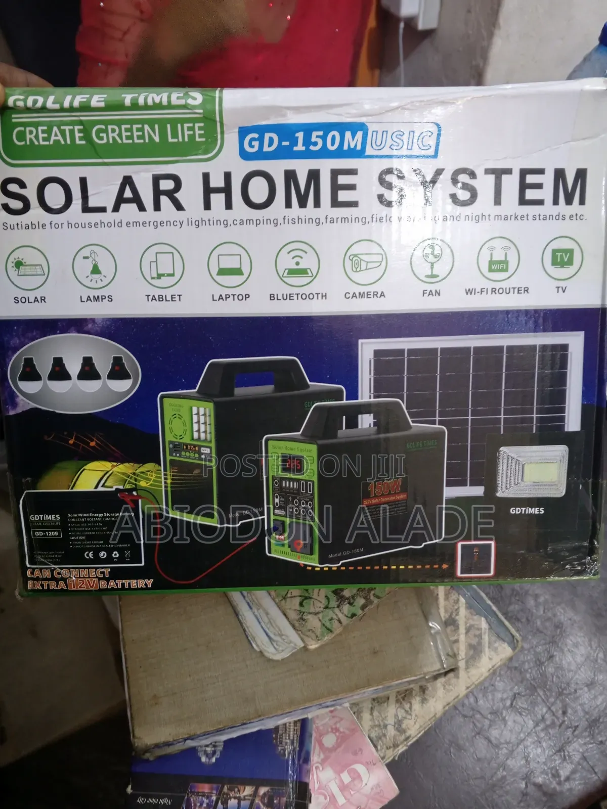 50400mah(Lithium)Gdlife Solar Generator With 40watt Panel