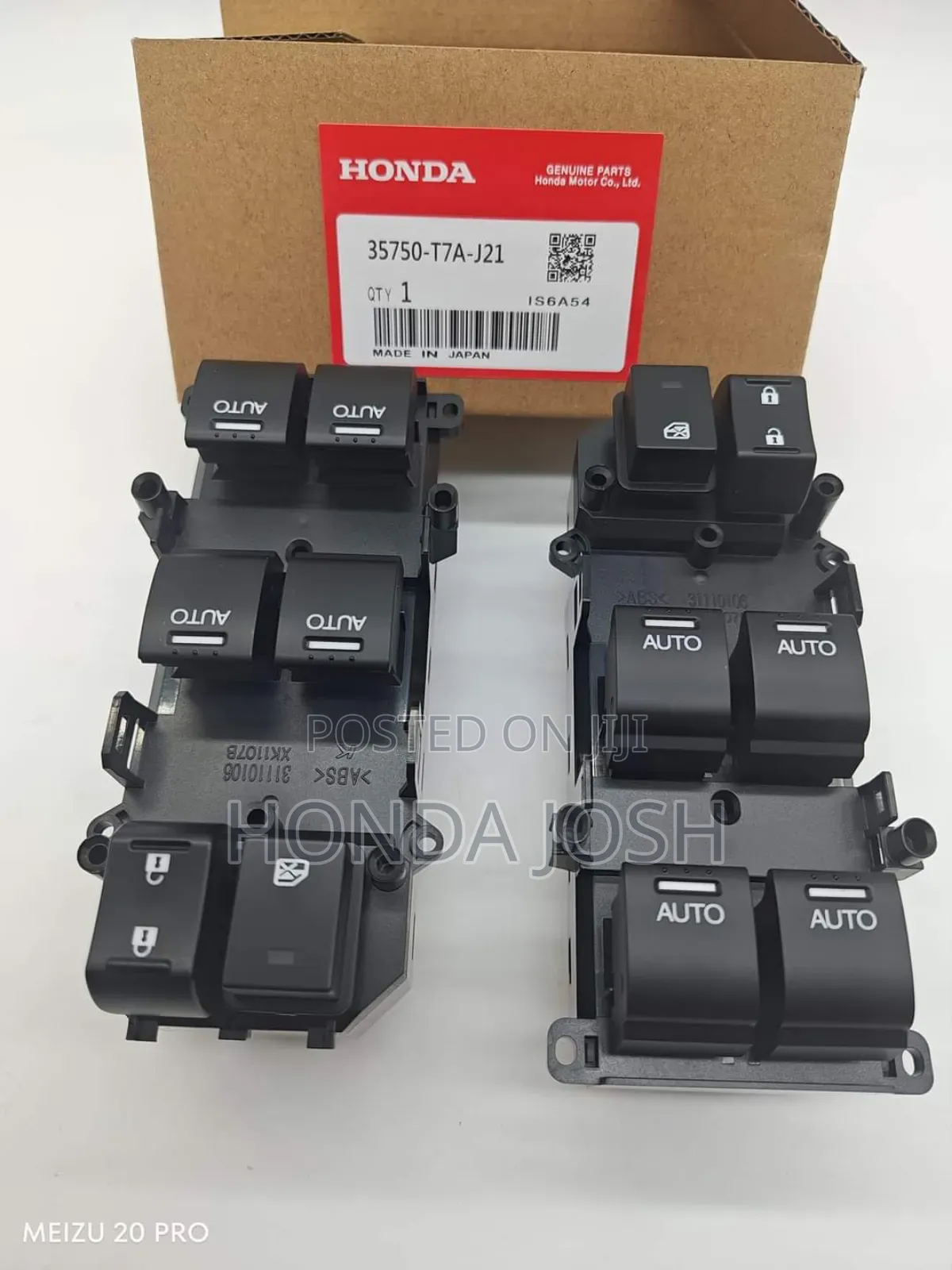 Power Window Master Switch 2013-2016 Honda Accord (2/4 AUTO)